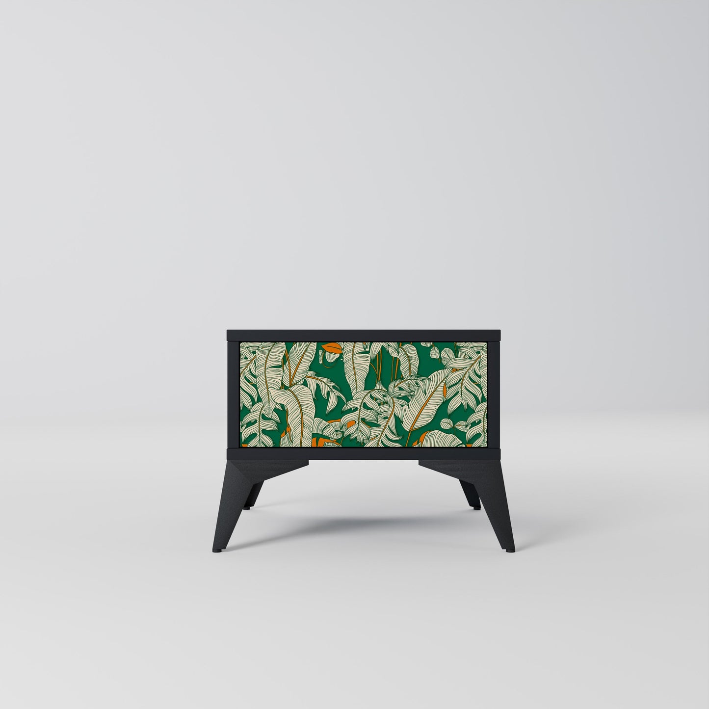VERDANT PLEASURES Nightstand in Black Finish