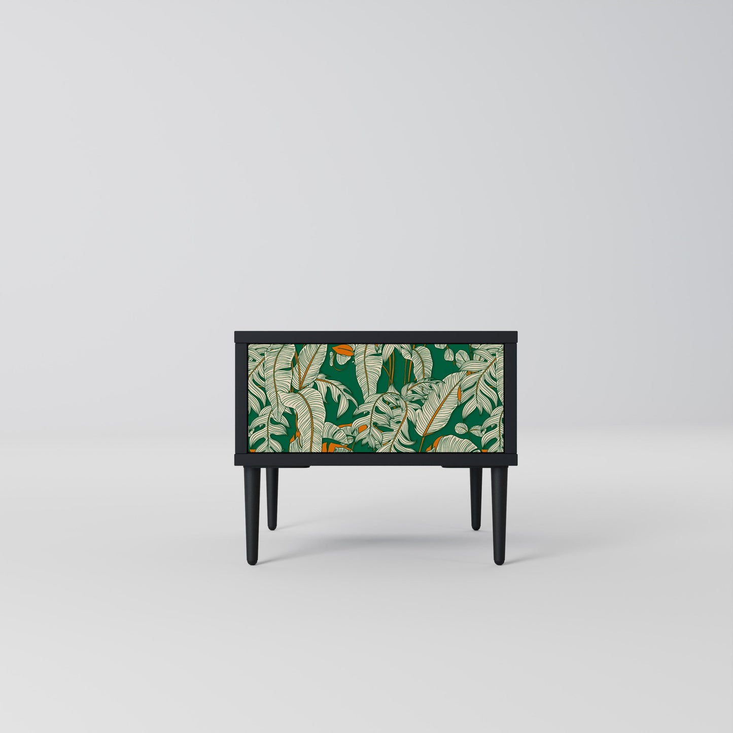VERDANT PLEASURES Nightstand in Black Finish