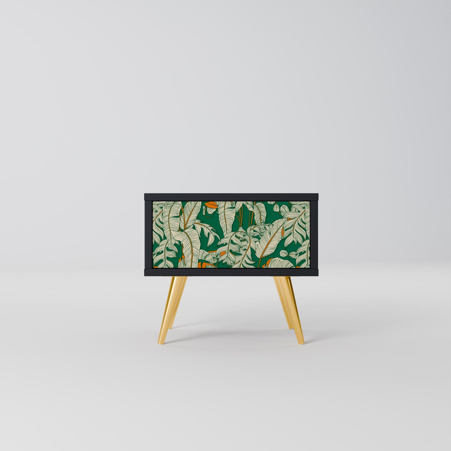 VERDANT PLEASURES Nightstand in Black Finish