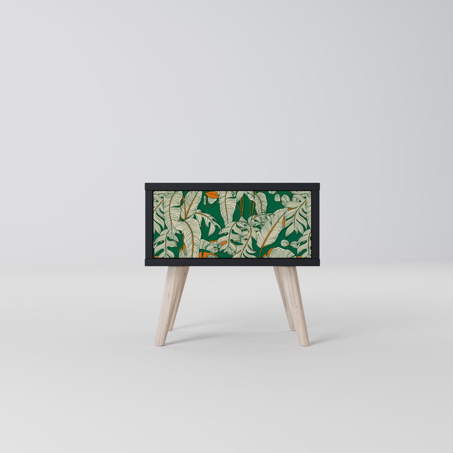 VERDANT PLEASURES Nightstand in Black Finish