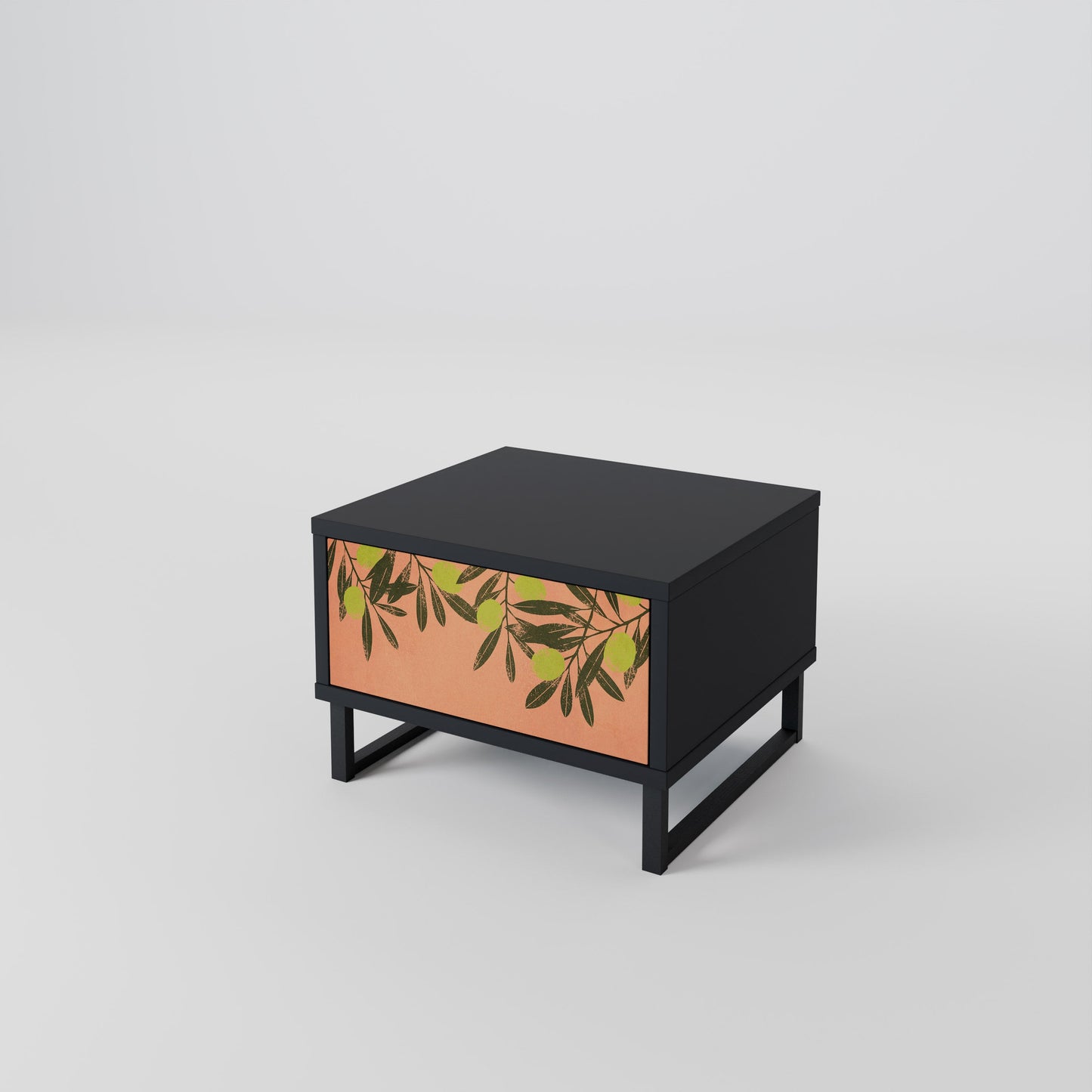 JUICY OLIVES Nightstand in Black Finish