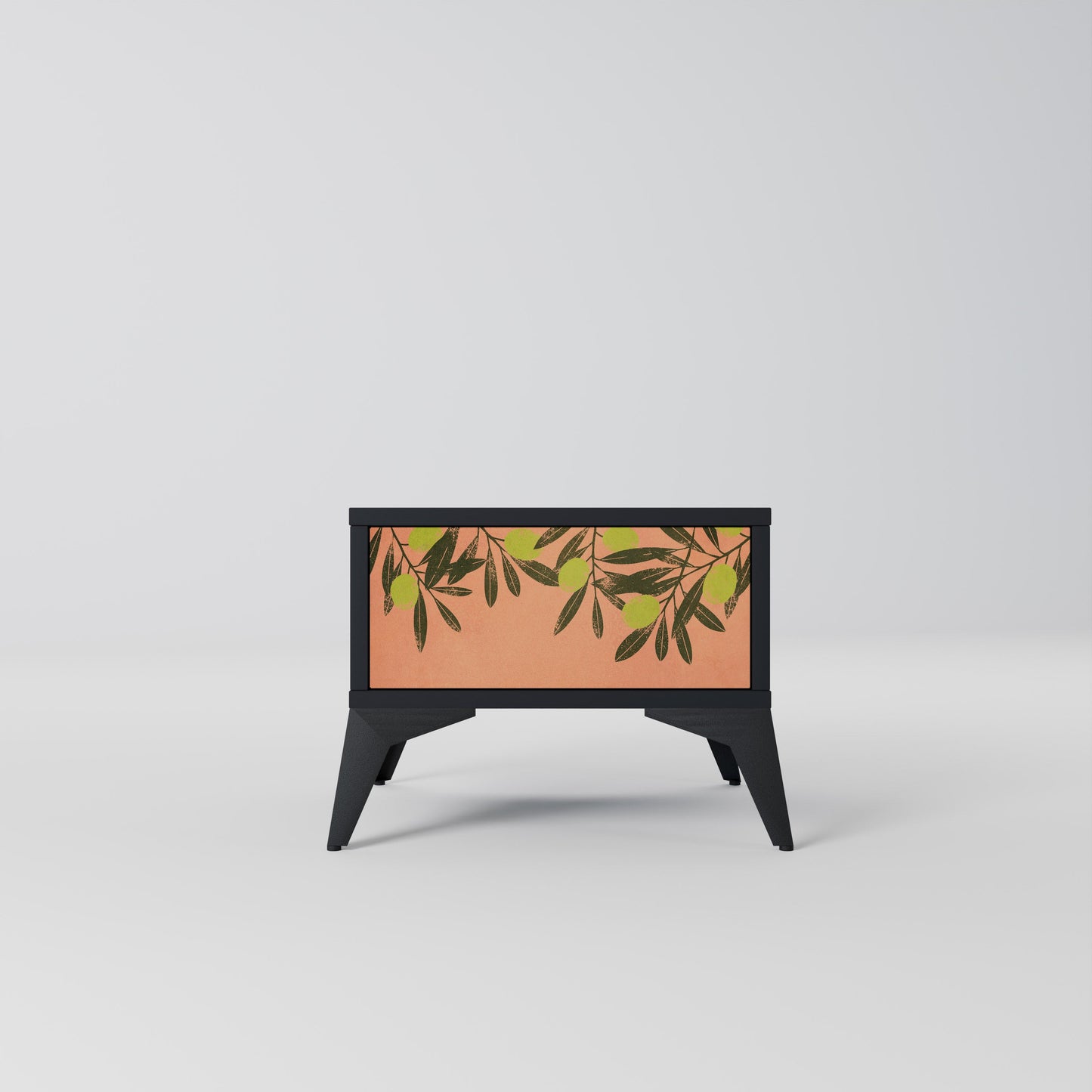 JUICY OLIVES Nightstand in Black Finish