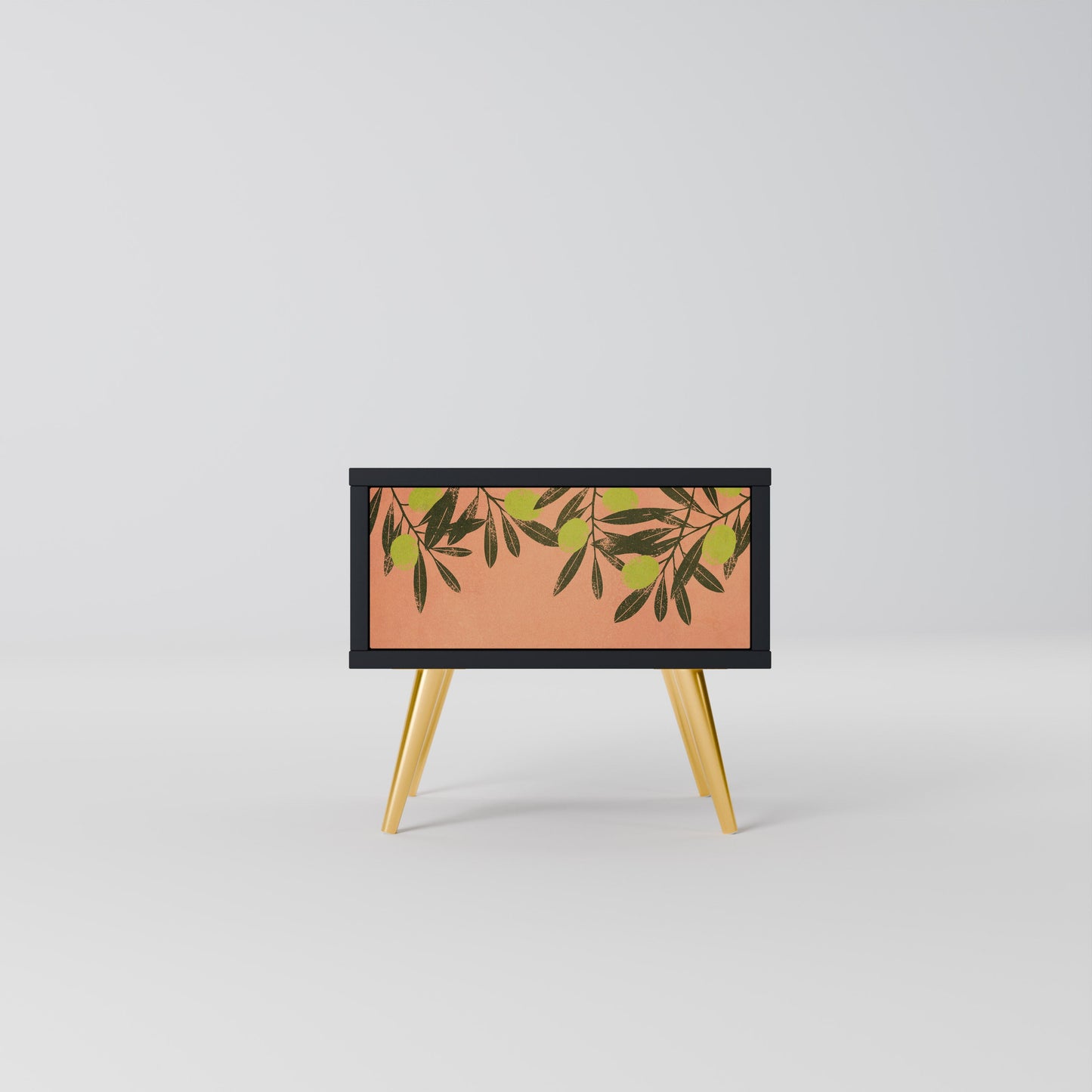 JUICY OLIVES Nightstand in Black Finish
