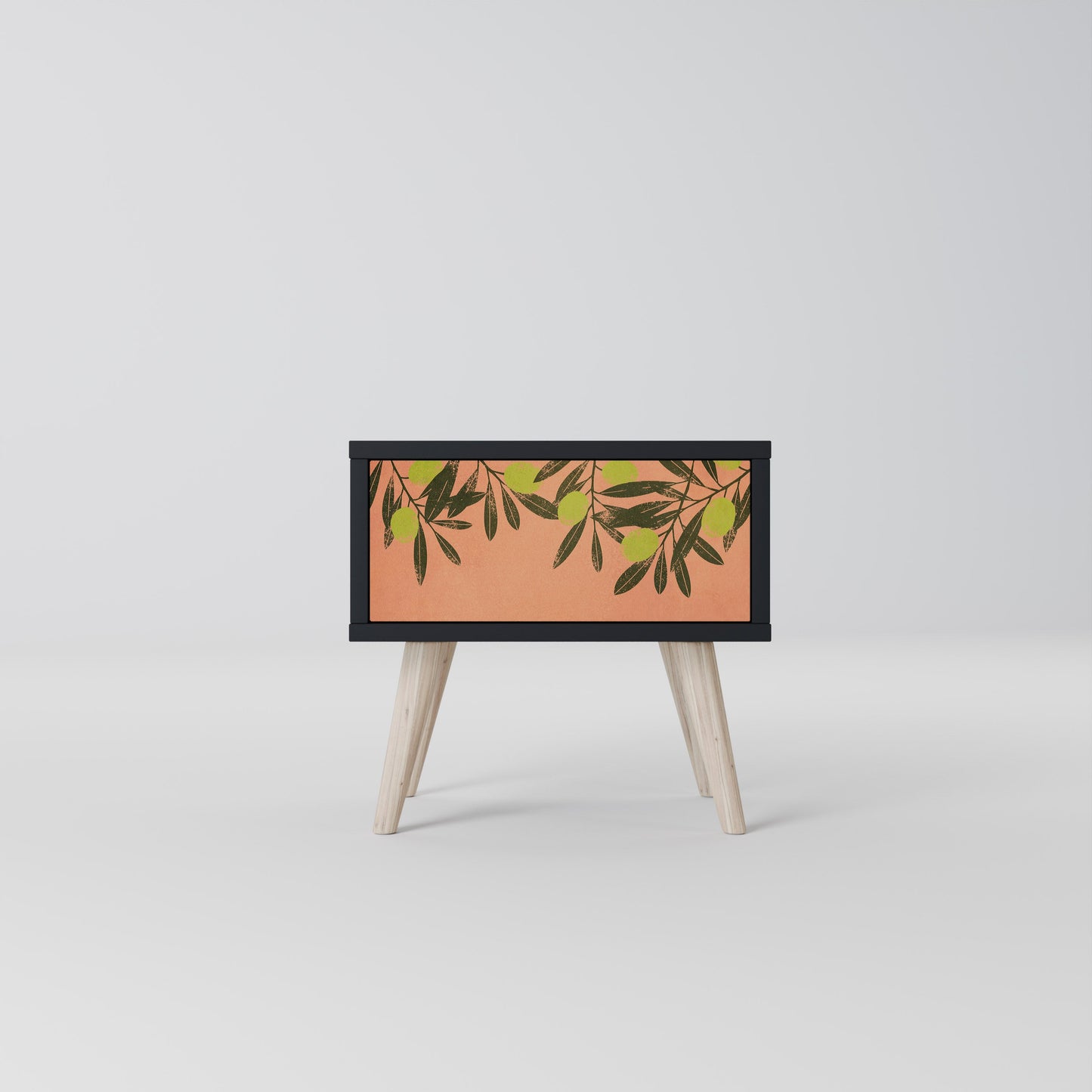 JUICY OLIVES Nightstand in Black Finish