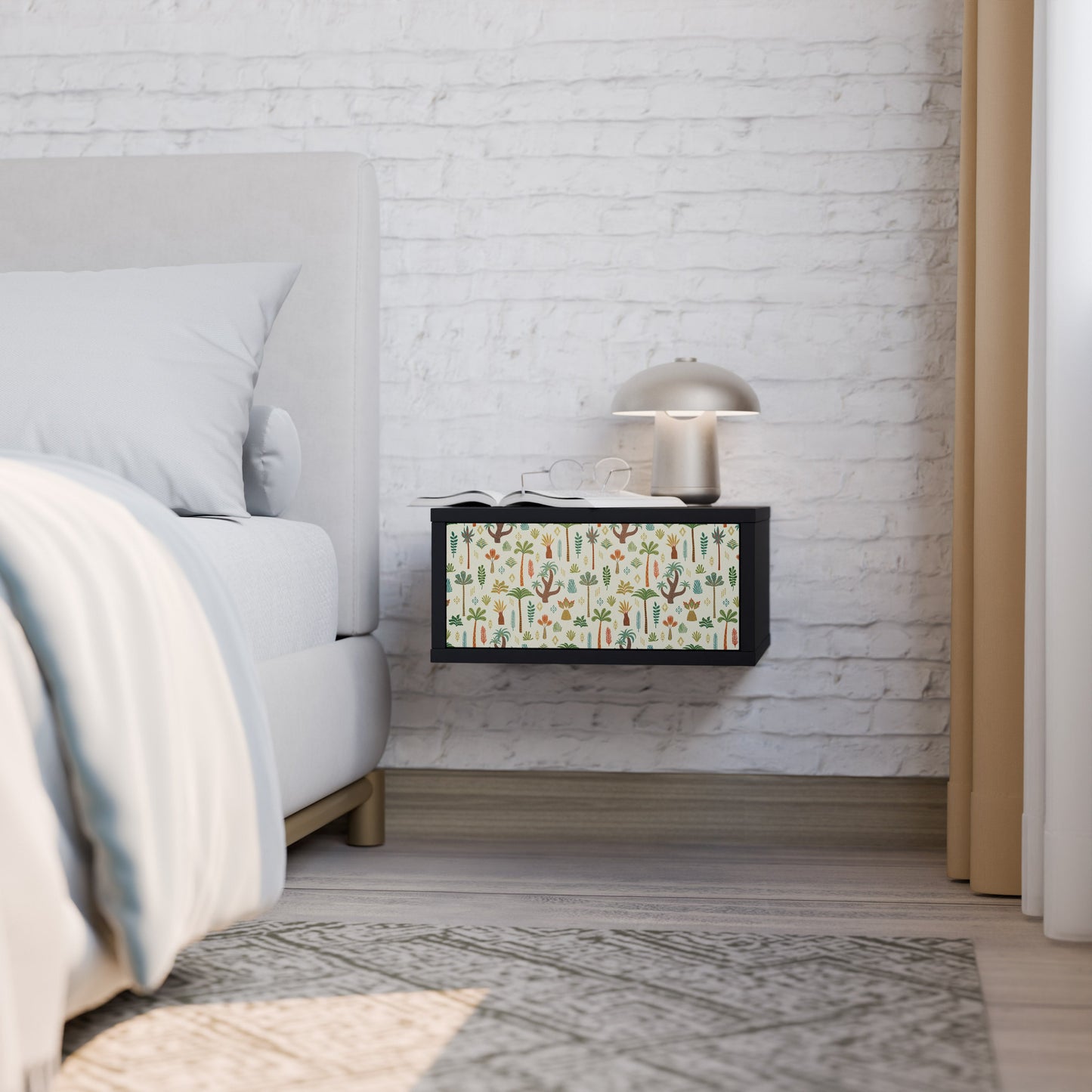 PALM SPRING Nightstand in Black Finish
