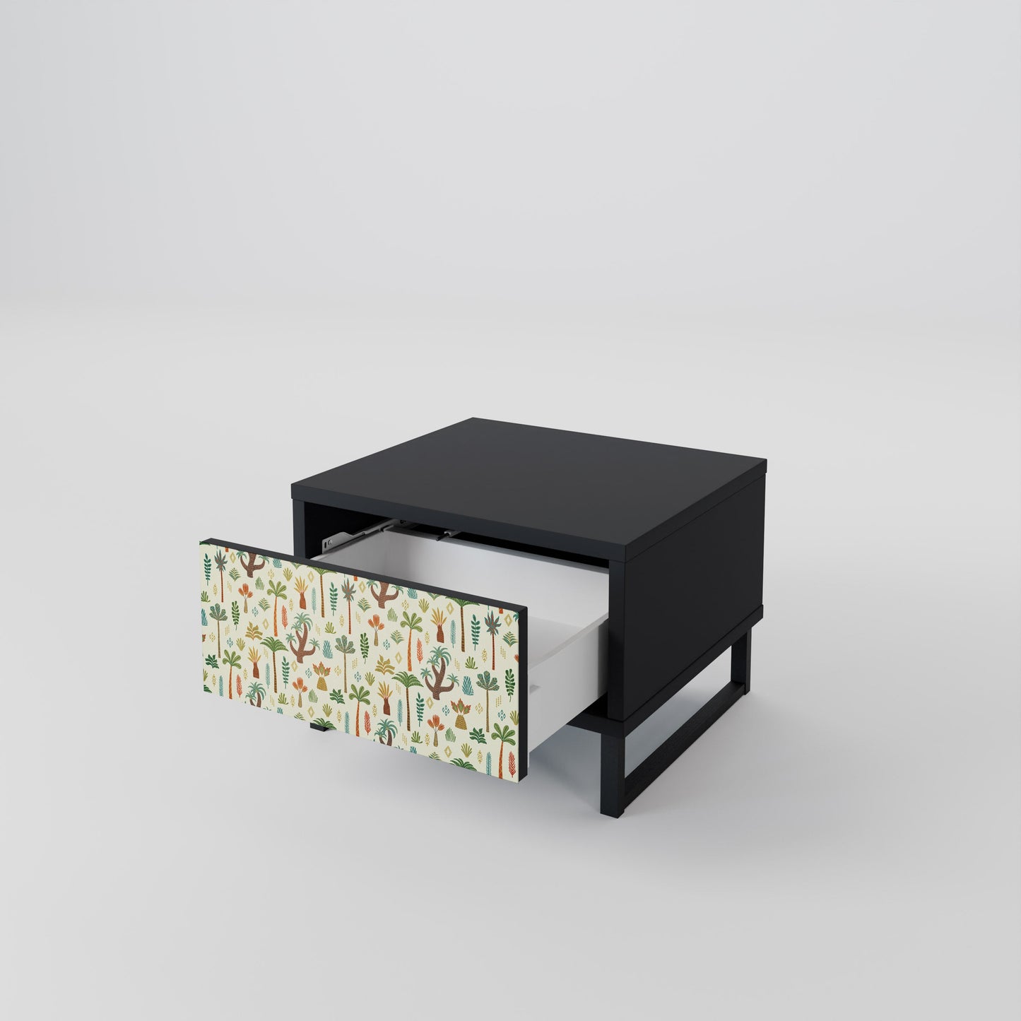PALM SPRING Nightstand in Black Finish