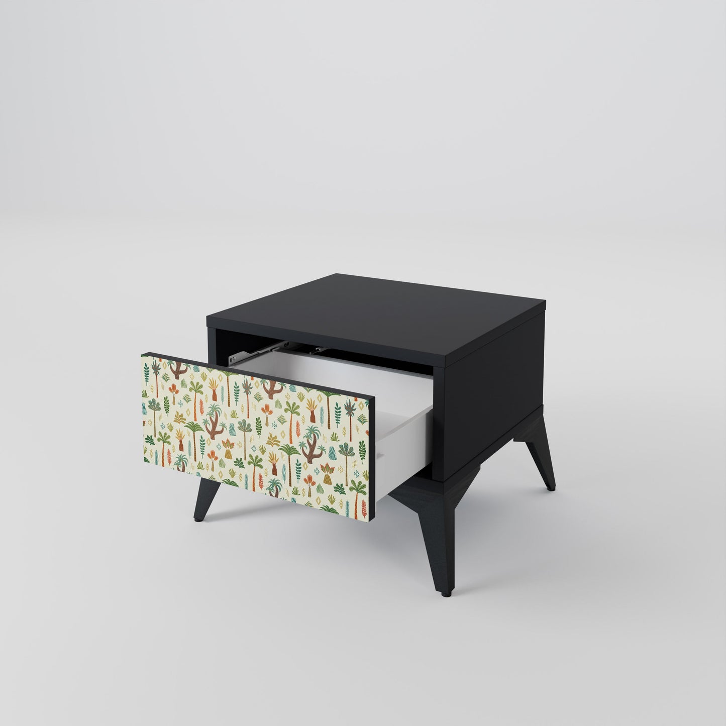 PALM SPRING Nightstand in Black Finish