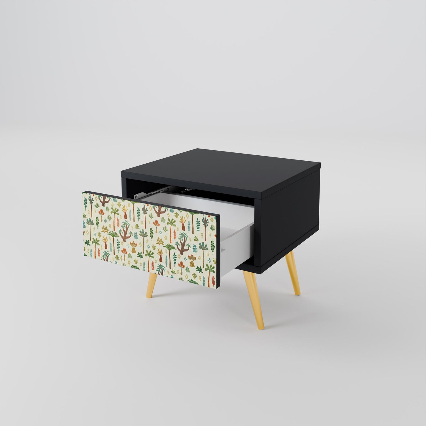 PALM SPRING Nightstand in Black Finish
