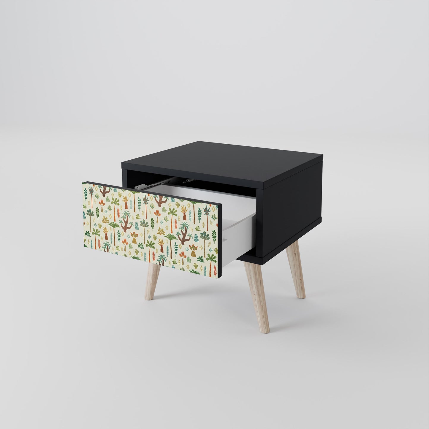 PALM SPRING Nightstand in Black Finish