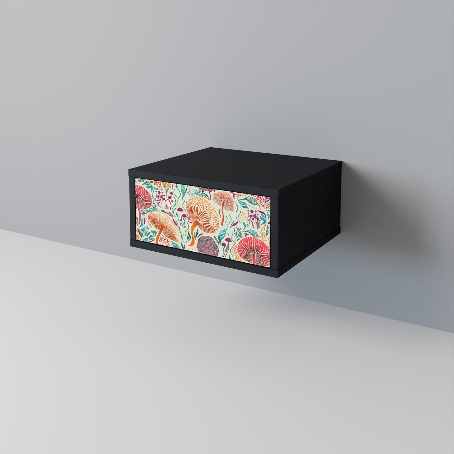 FUNGUS FANTASY Nightstand in Black Finish