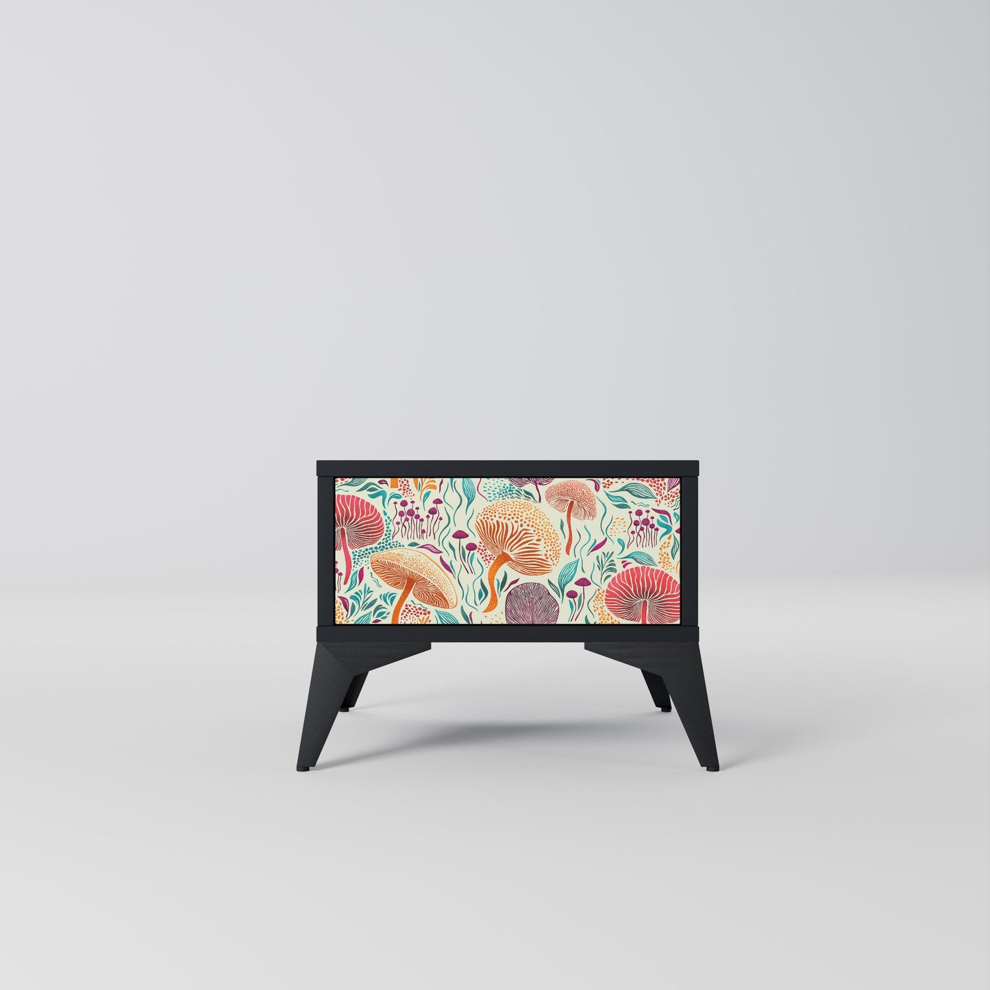 FUNGUS FANTASY Nightstand in Black Finish