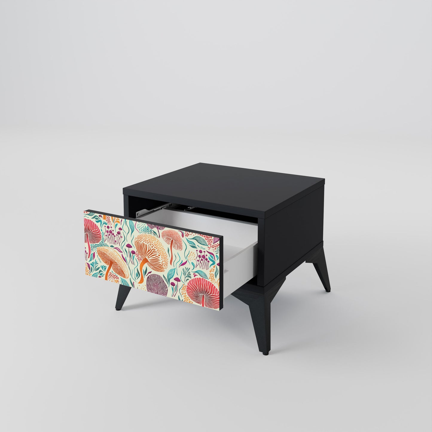 FUNGUS FANTASY Nightstand in Black Finish