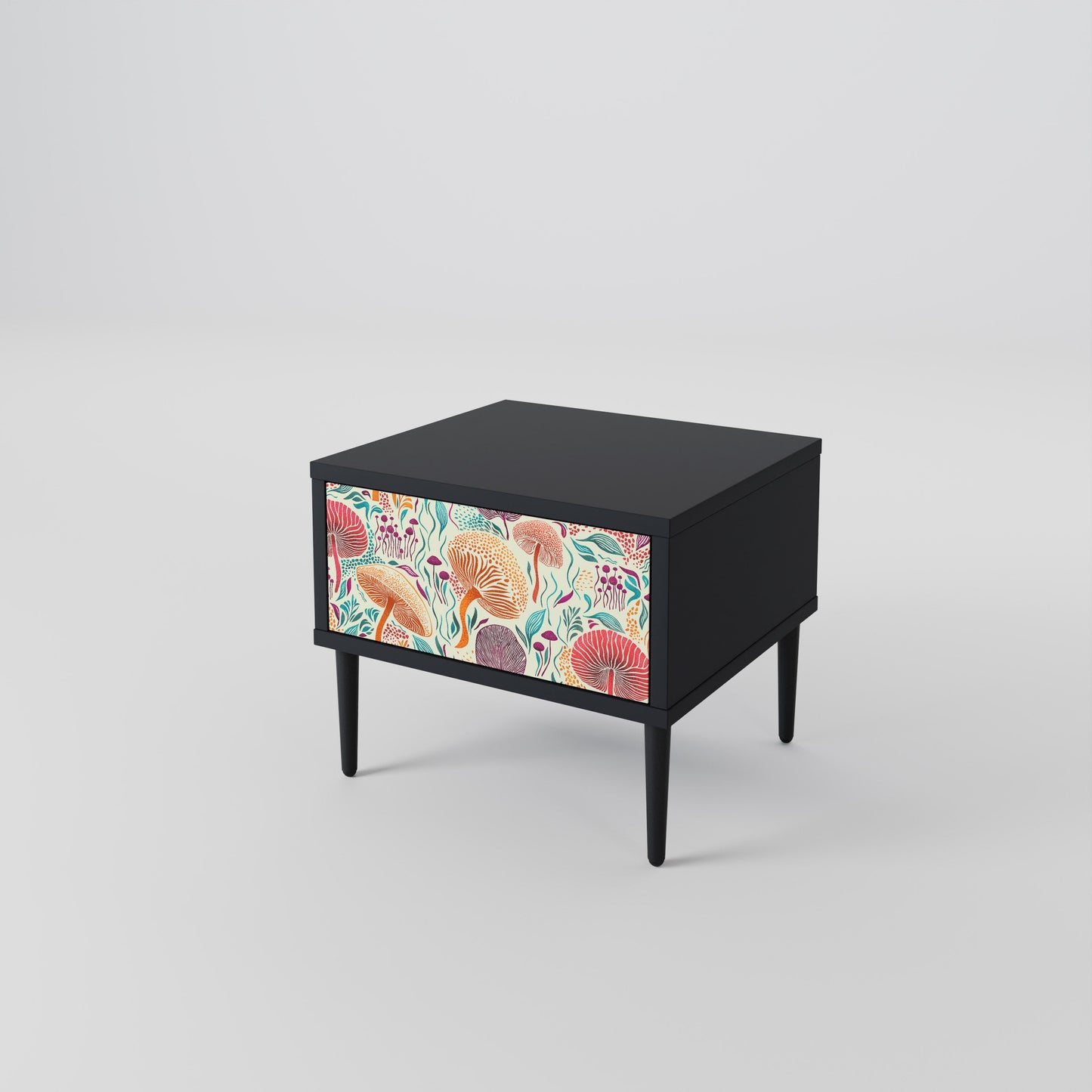 FUNGUS FANTASY Nightstand in Black Finish