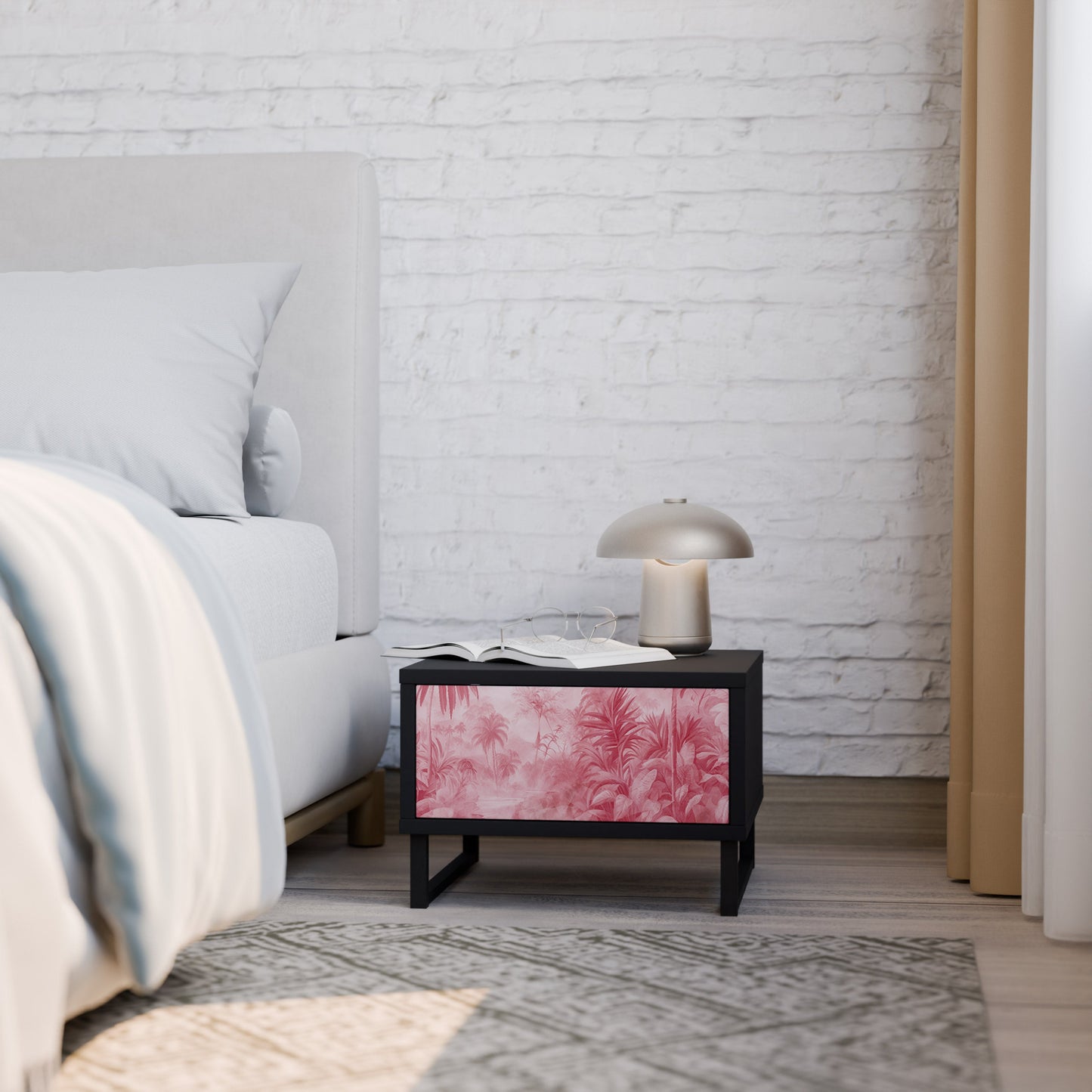 SWEET TROPICS Nightstand in Black Finish