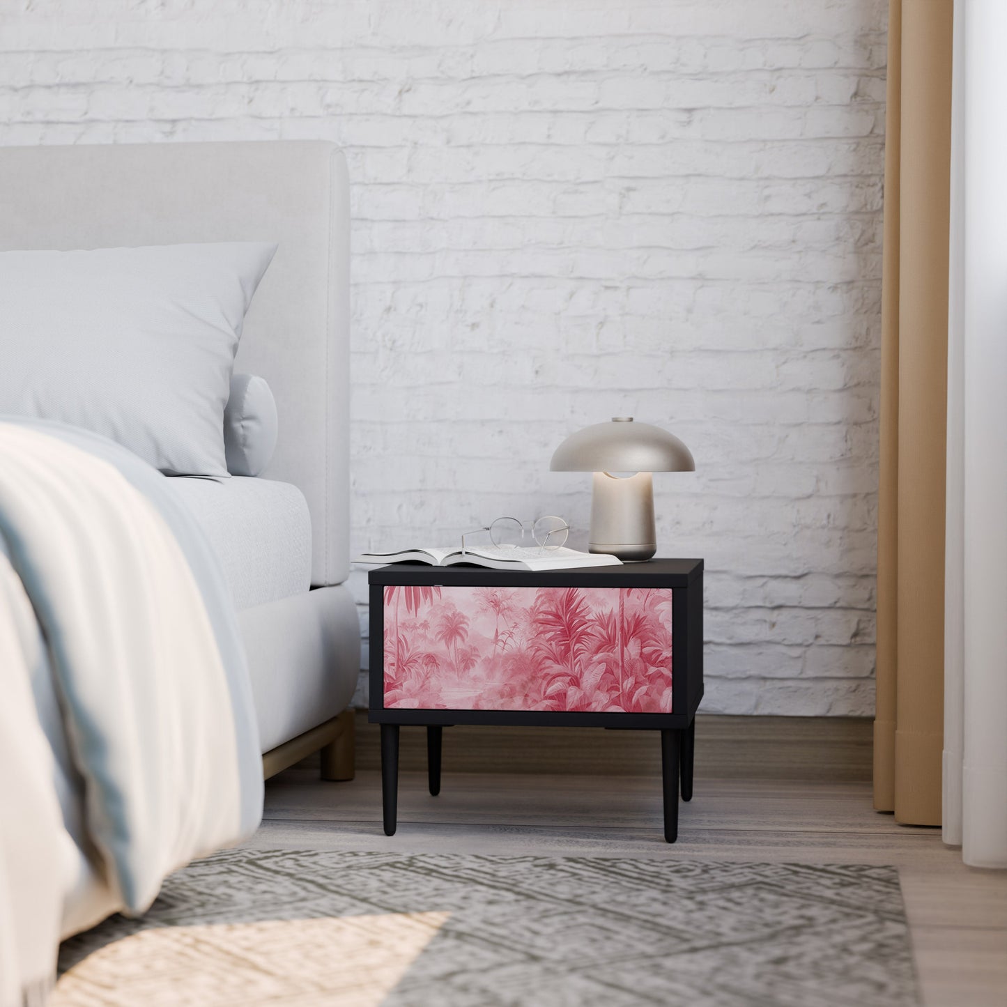 SWEET TROPICS Nightstand in Black Finish