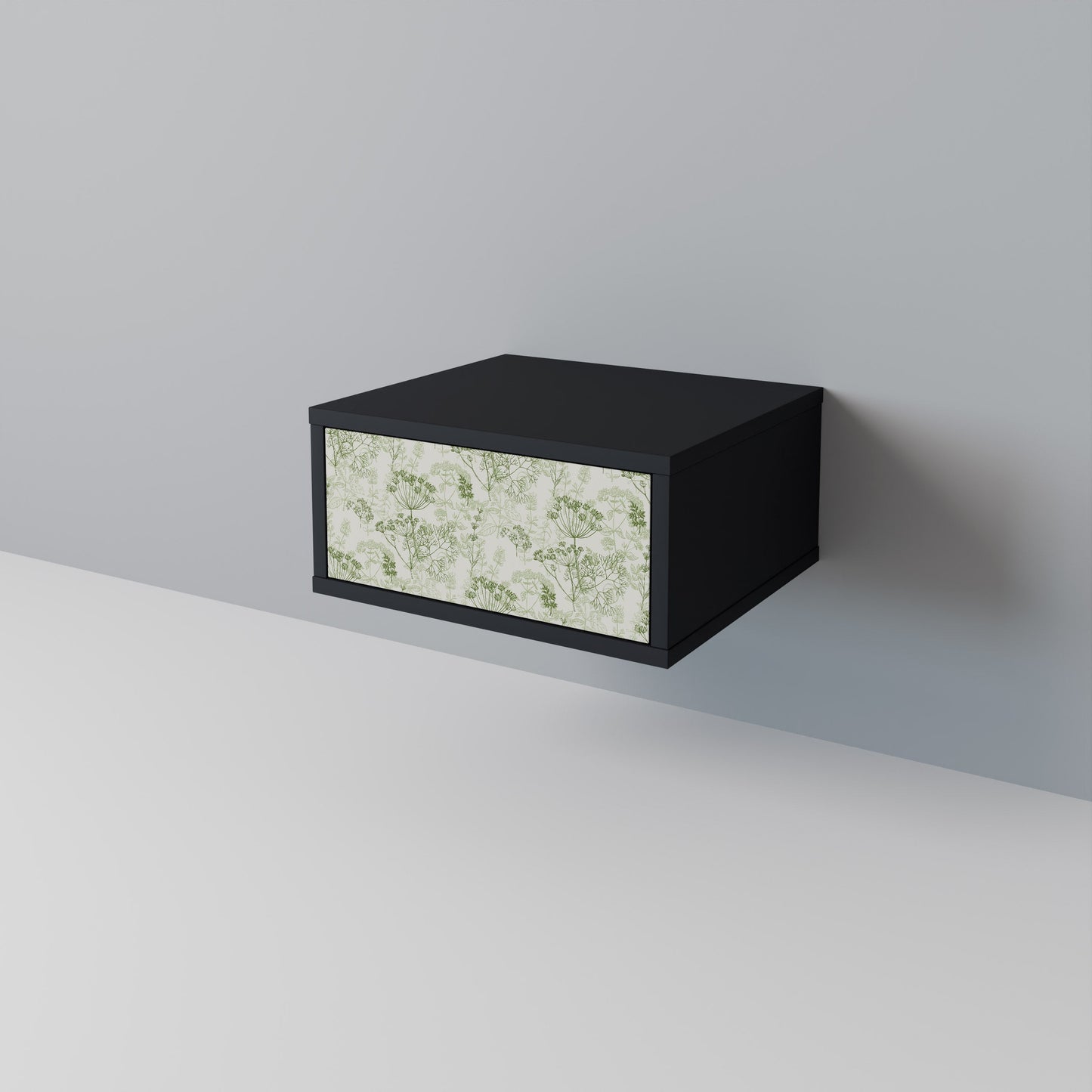 FENNEL BALDACHIN Nightstand in Black Finish