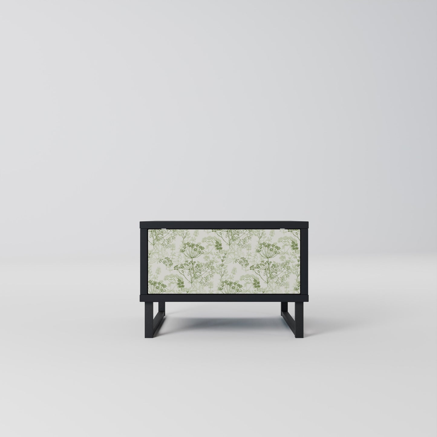 FENNEL BALDACHIN Nightstand in Black Finish