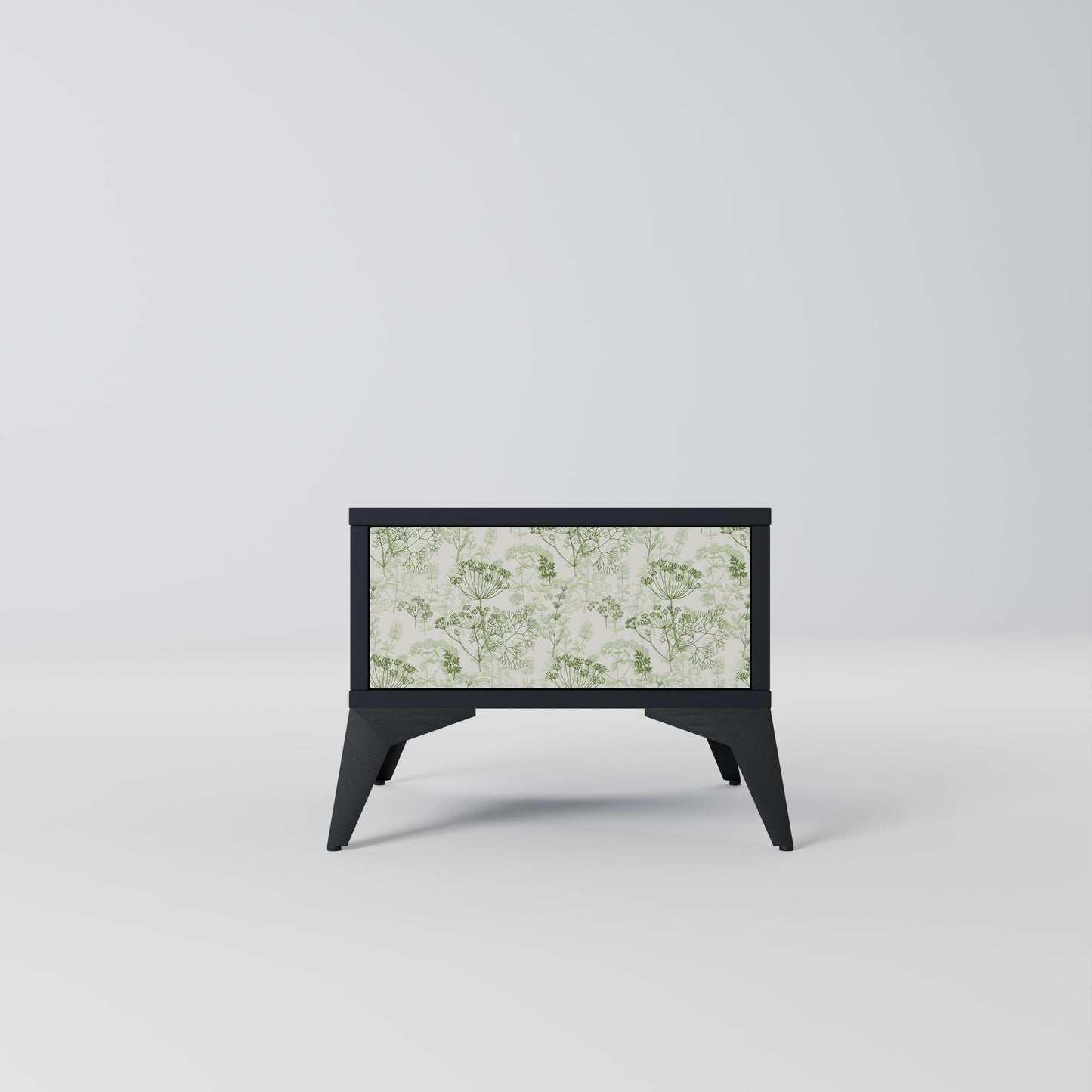 FENNEL BALDACHIN Nightstand in Black Finish