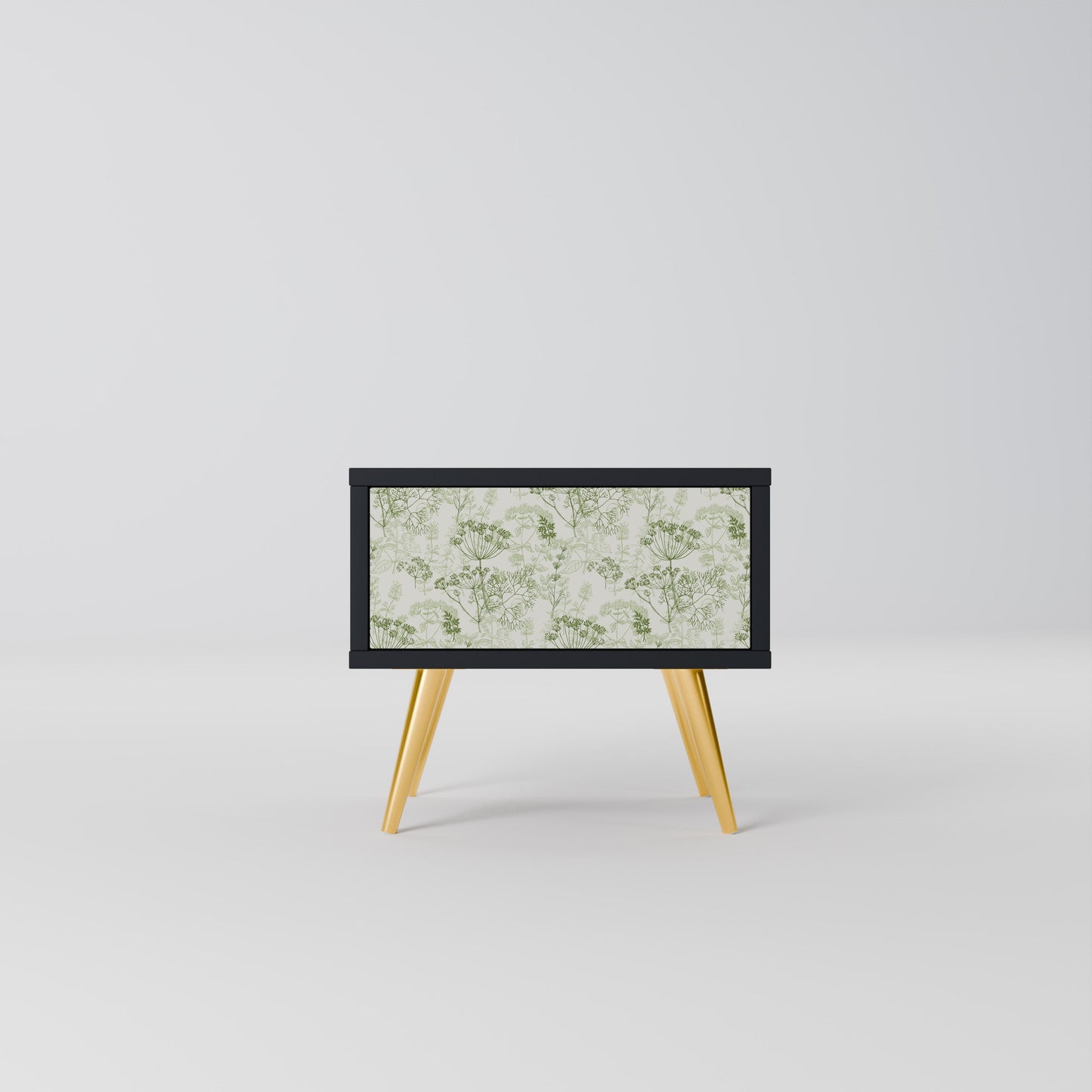 FENNEL BALDACHIN Nightstand in Black Finish
