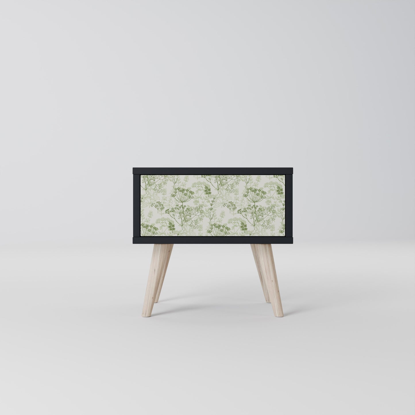 FENNEL BALDACHIN Nightstand in Black Finish