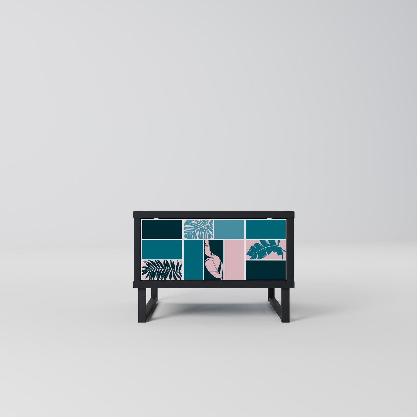 COMBINATION OF SHAPES Nightstand in Black Finish