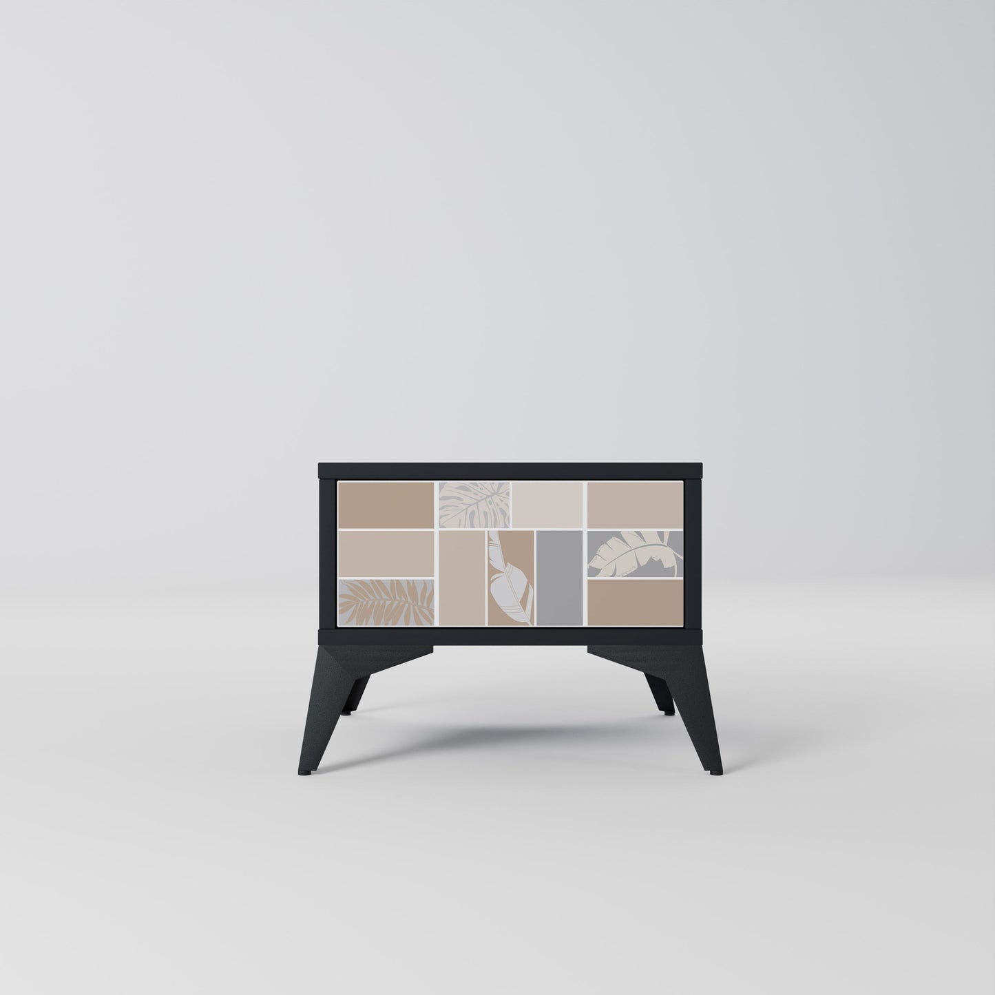 TROPICAL SHAPES Nightstand in Black Finish