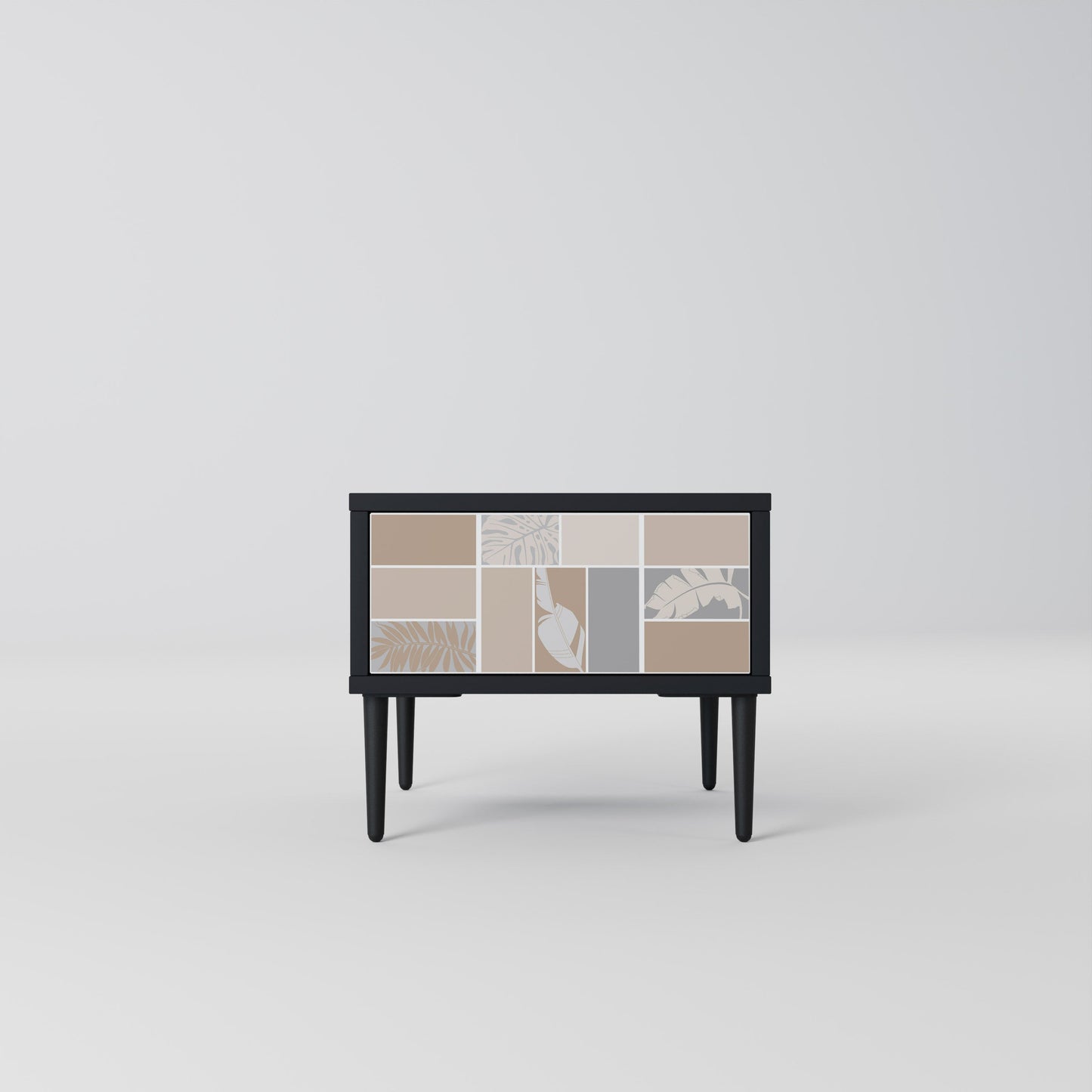 TROPICAL SHAPES Nightstand in Black Finish
