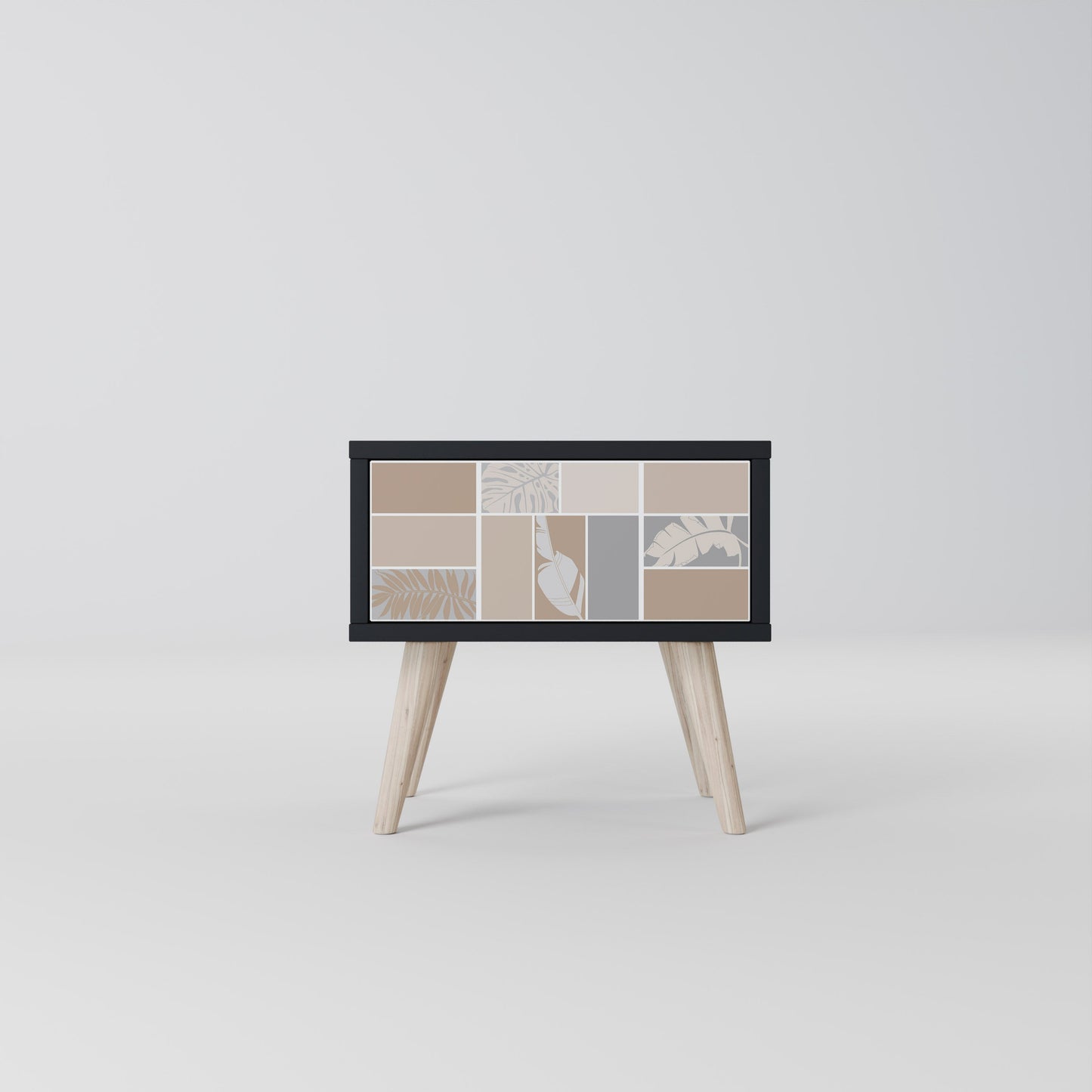 TROPICAL SHAPES Nightstand in Black Finish