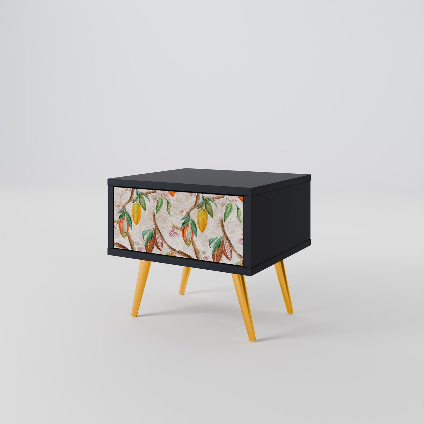 COCOA FRUITS Nightstand in Black Finish