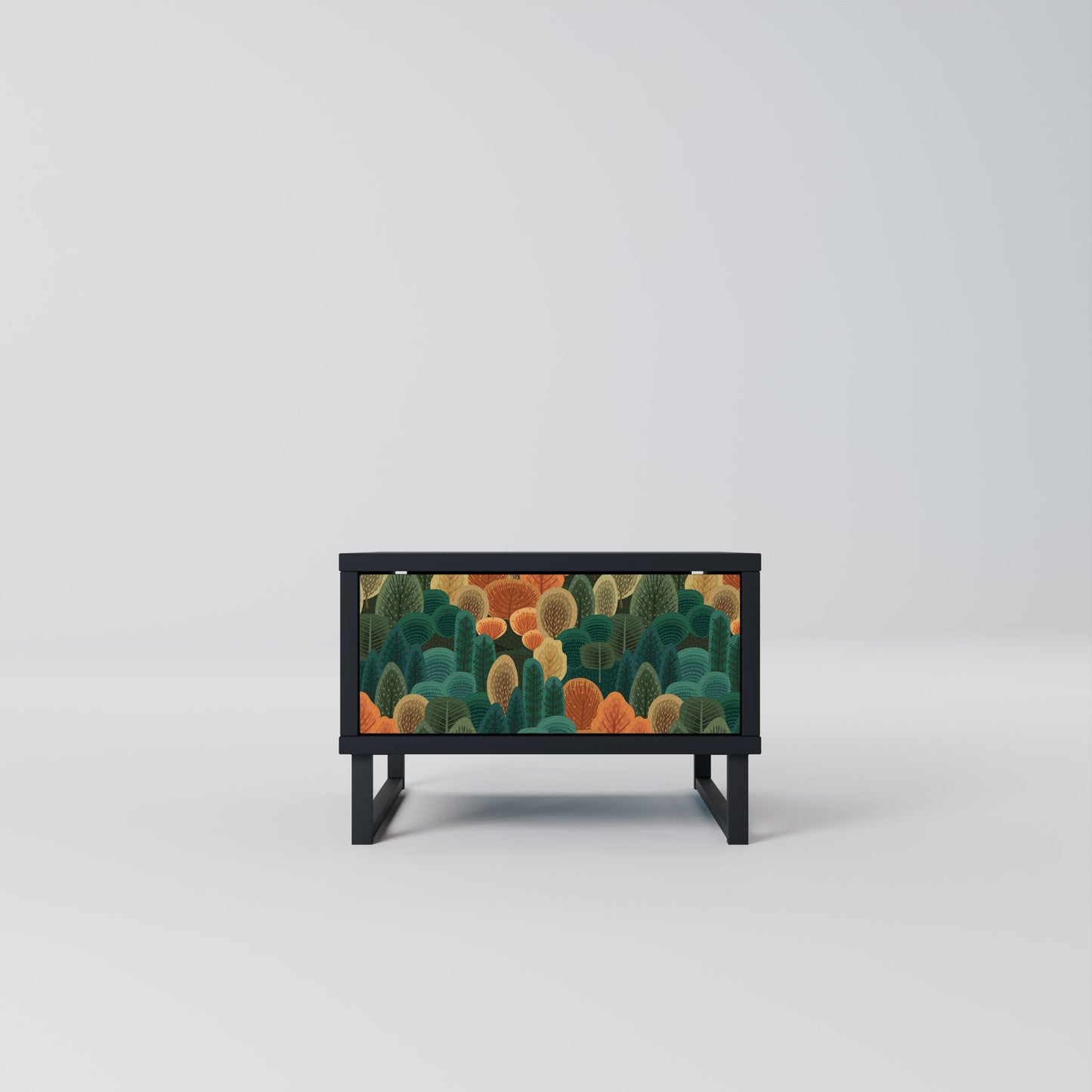 AUTUMN KALEIDOSCOPE Nightstand in Black Finish