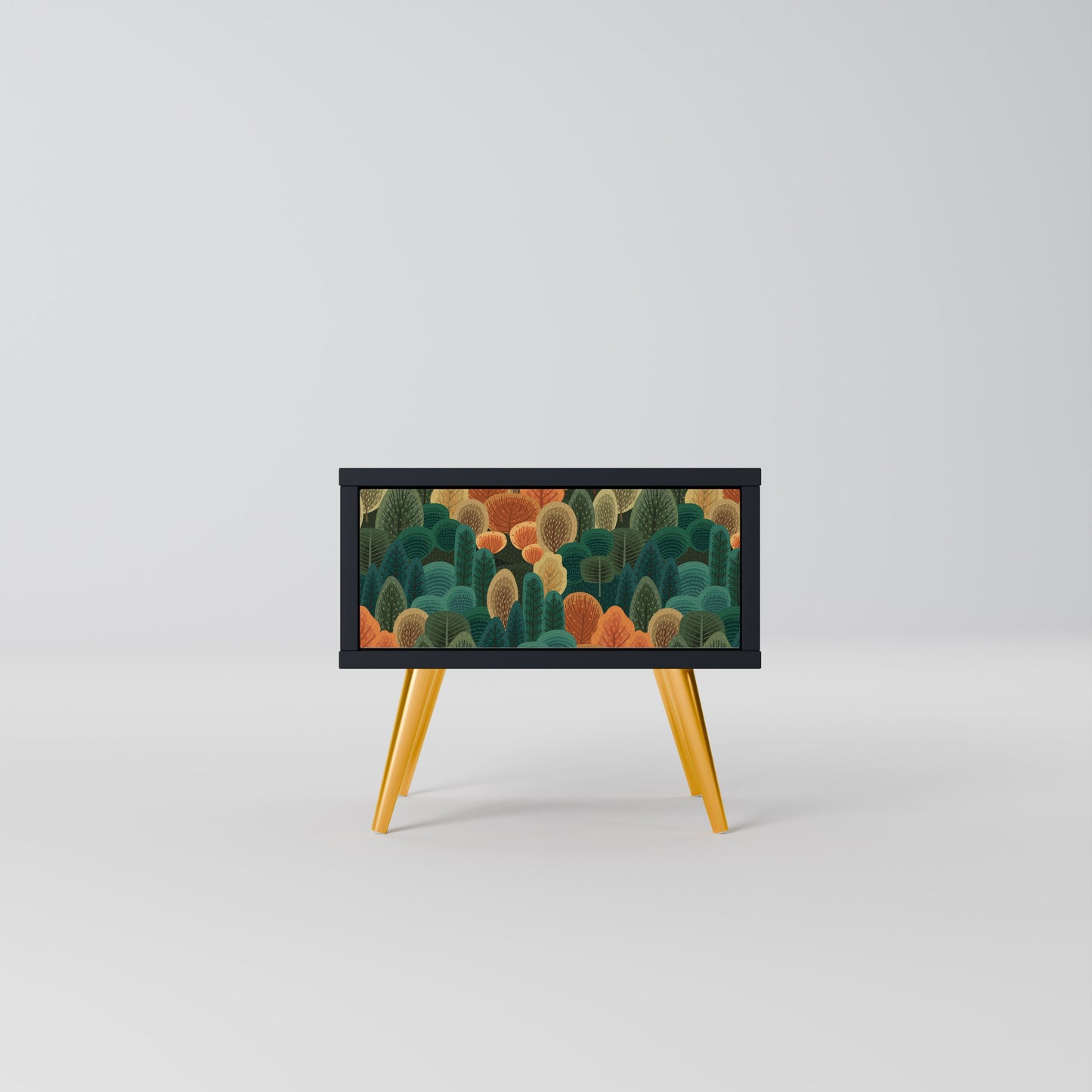 AUTUMN KALEIDOSCOPE Nightstand in Black Finish