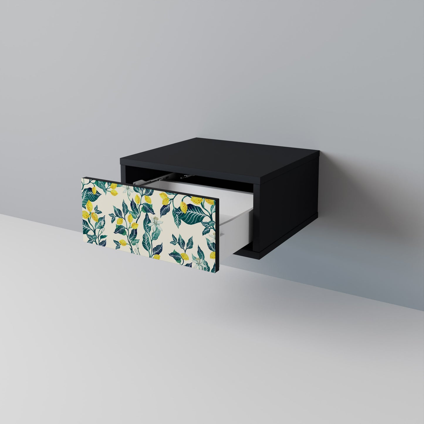 LEMON TREE Nightstand in Black Finish