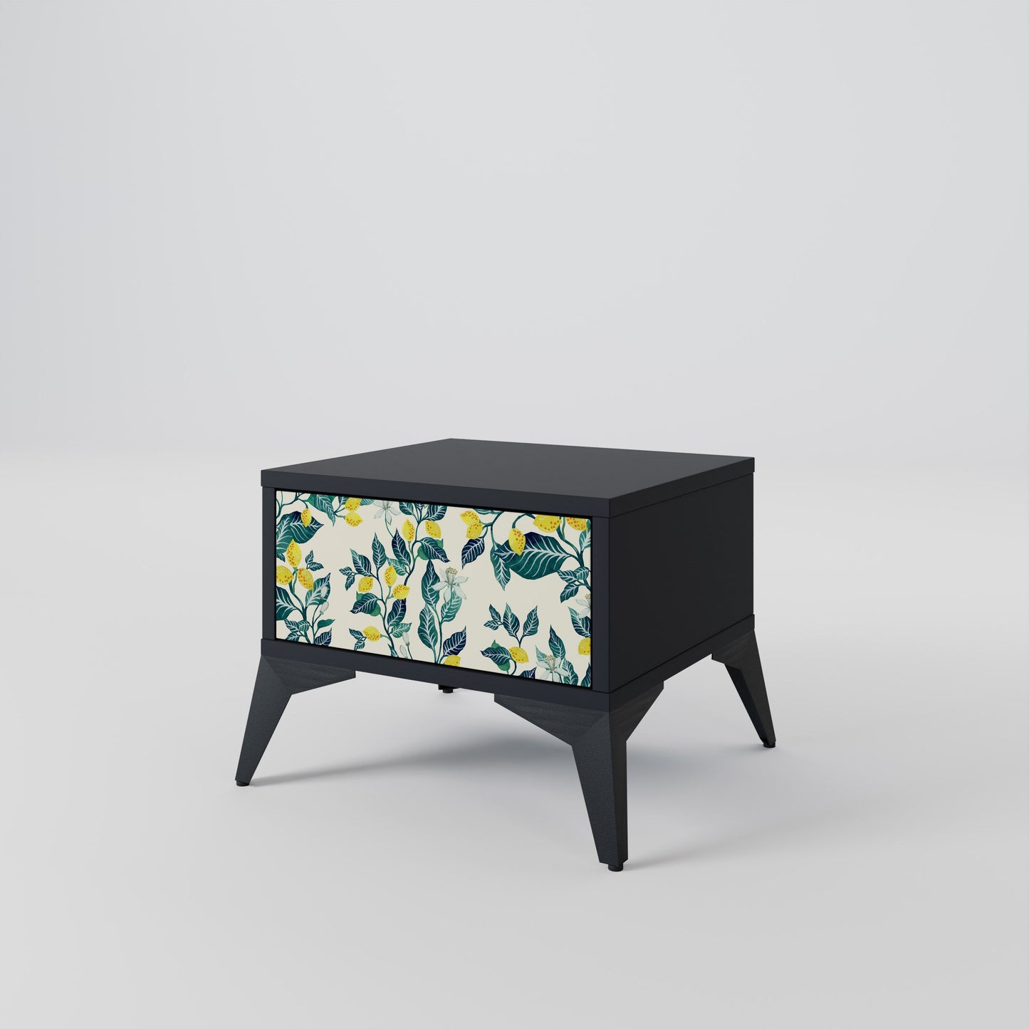 LEMON TREE Nightstand in Black Finish