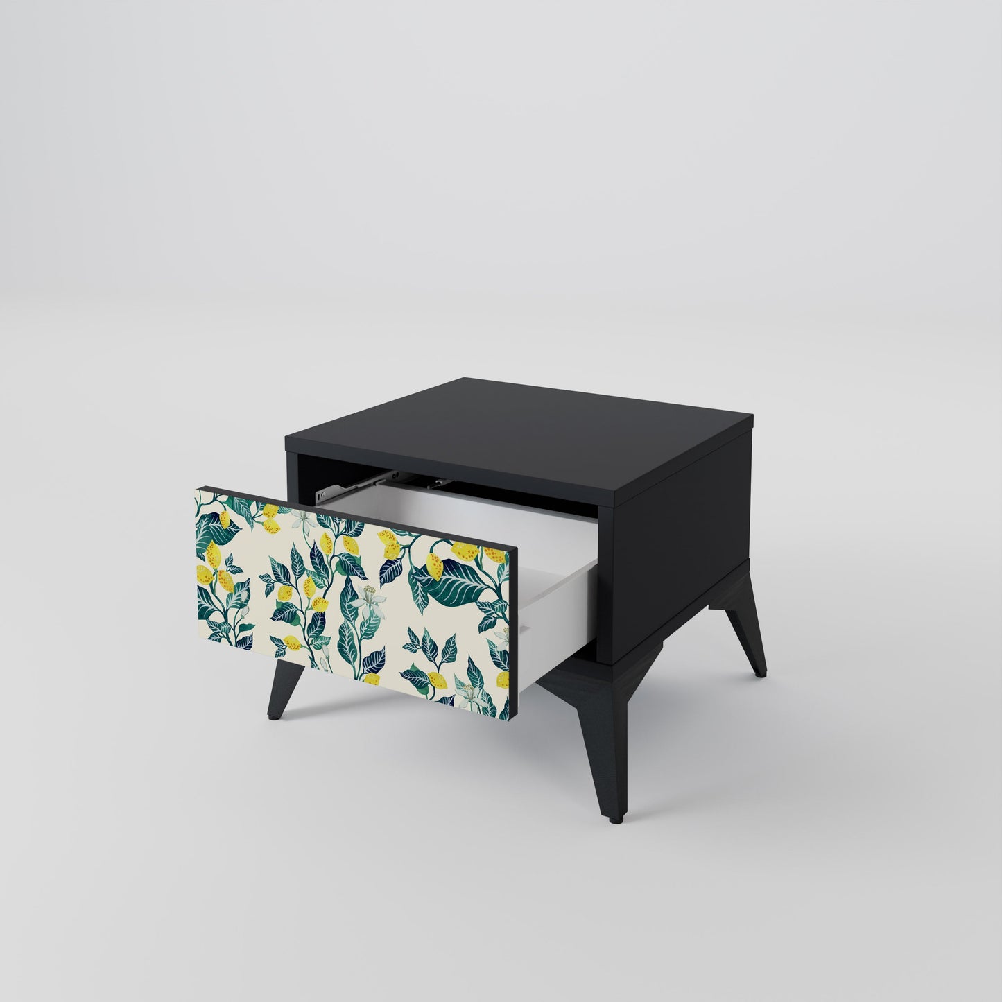 LEMON TREE Nightstand in Black Finish