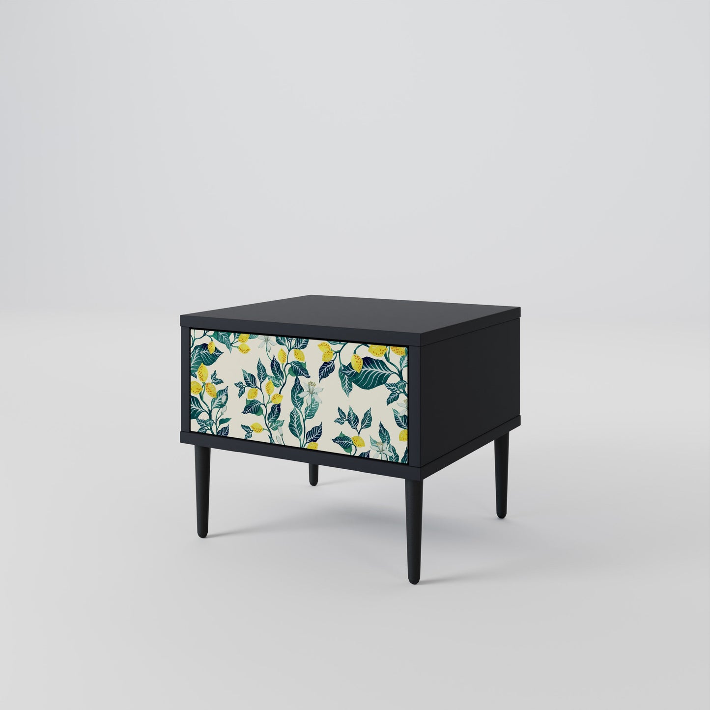 LEMON TREE Nightstand in Black Finish
