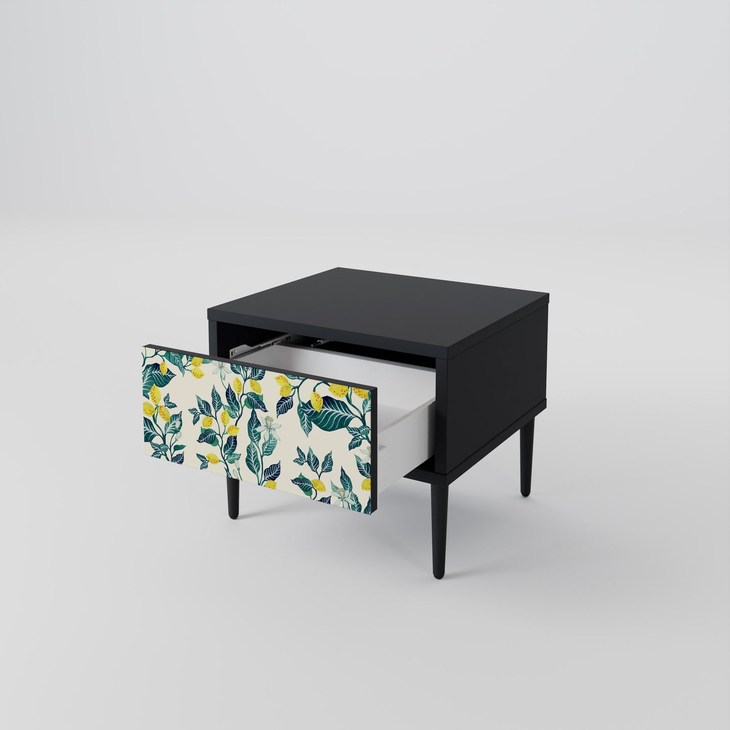LEMON TREE Nightstand in Black Finish