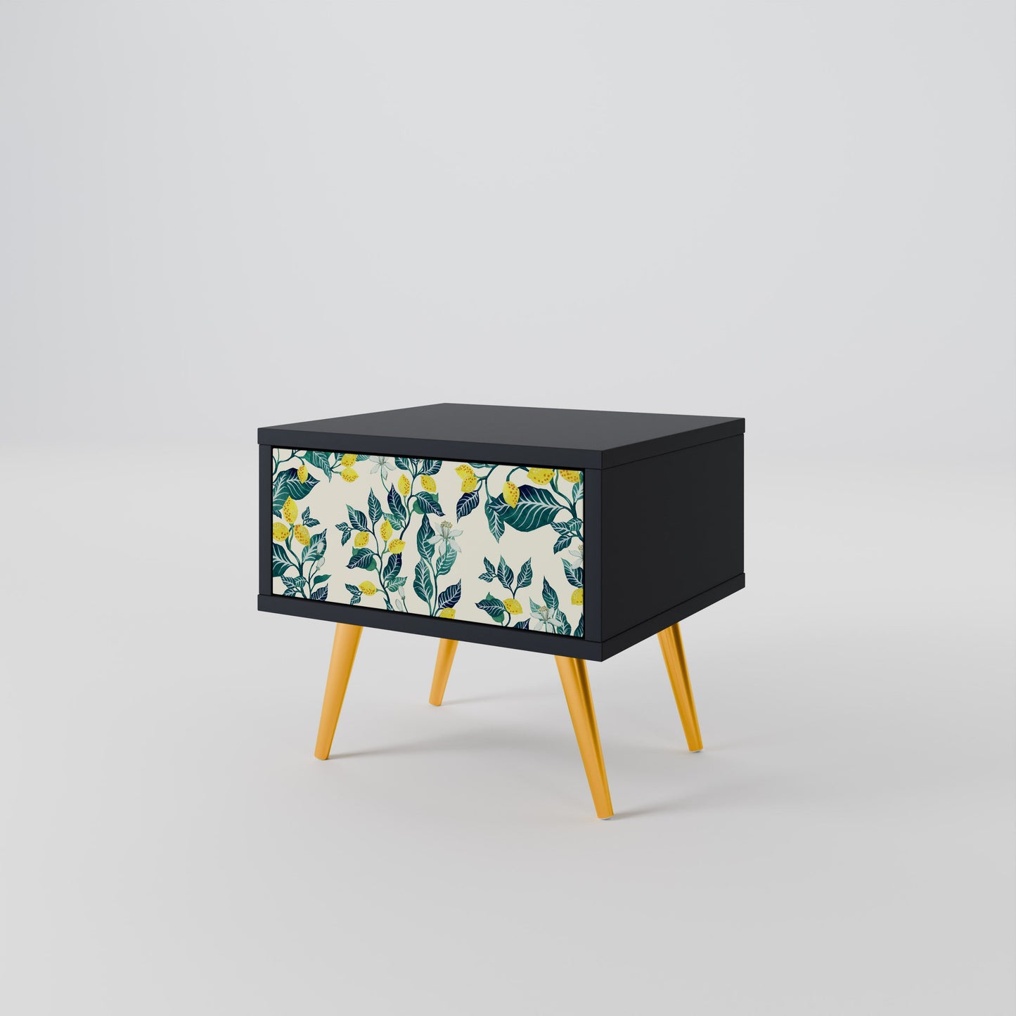 LEMON TREE Nightstand in Black Finish
