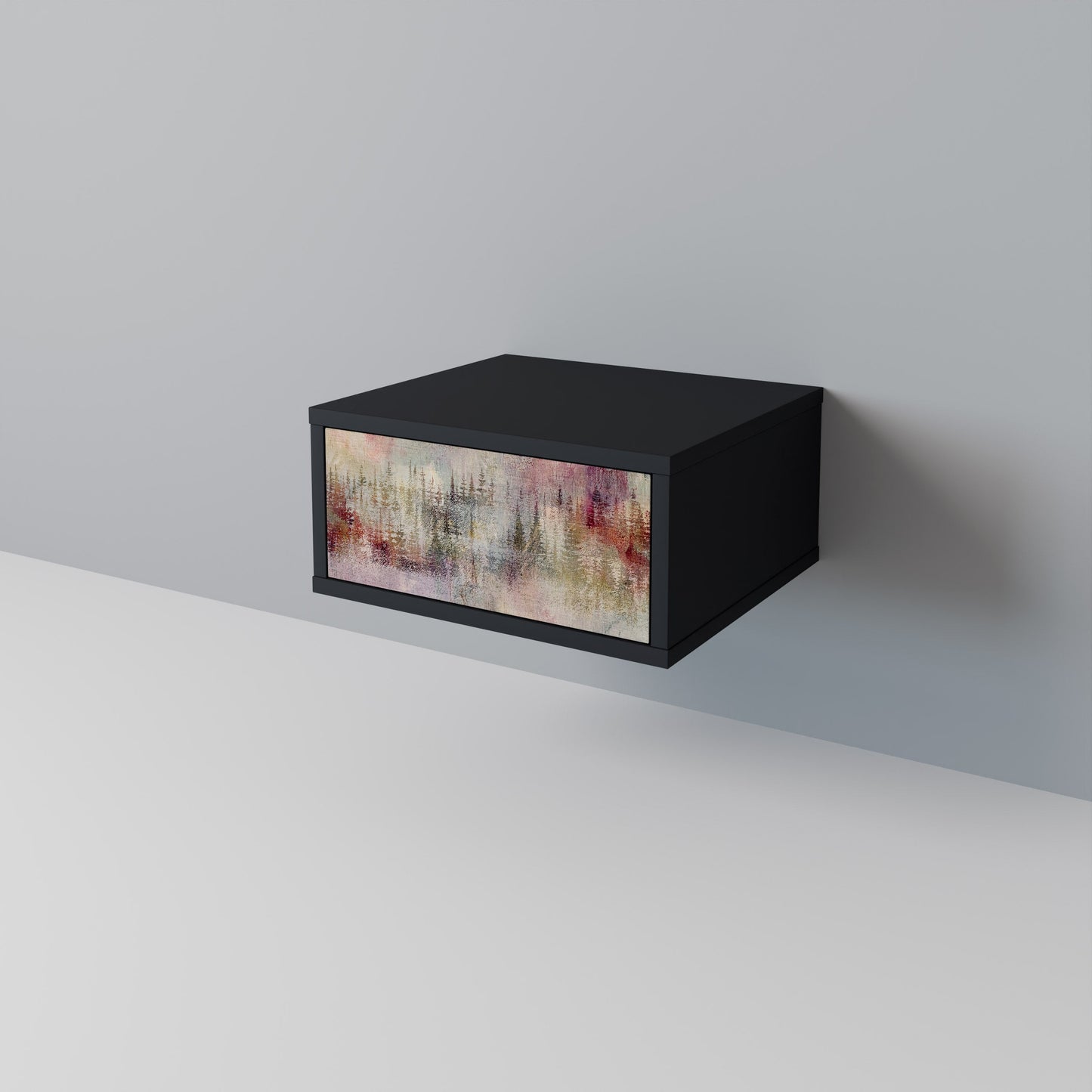 VEILED SUMMIT Nightstand in Black Finish