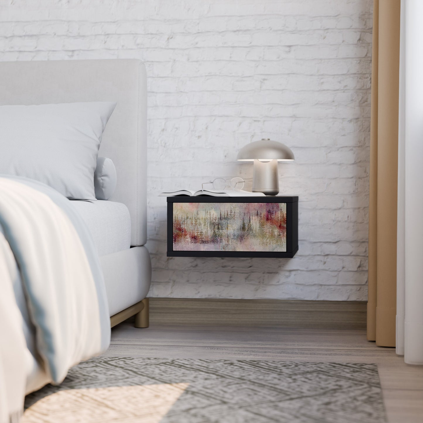 VEILED SUMMIT Nightstand in Black Finish