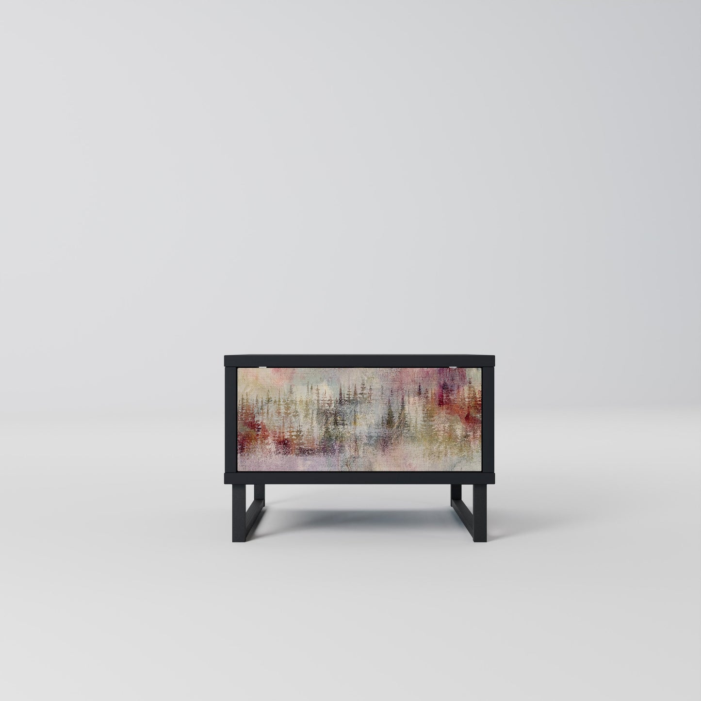 VEILED SUMMIT Nightstand in Black Finish