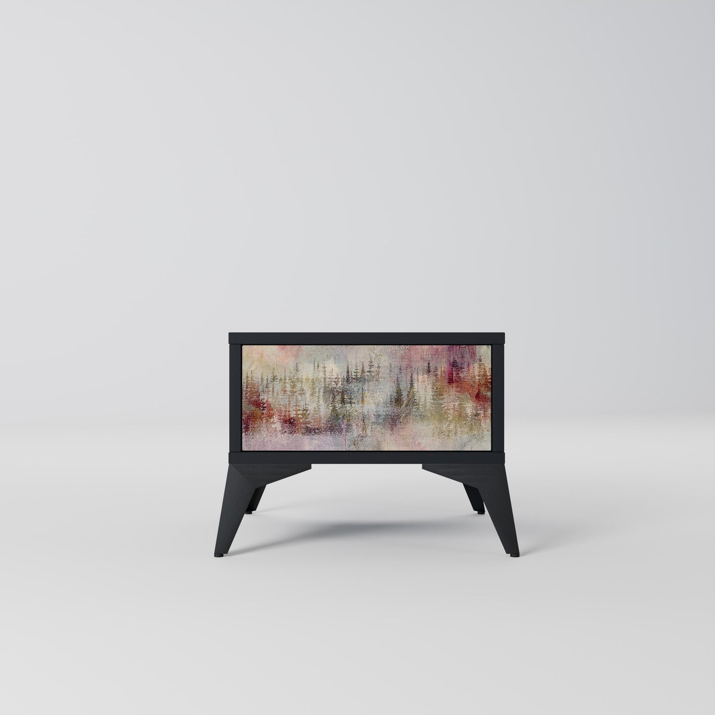 VEILED SUMMIT Nightstand in Black Finish