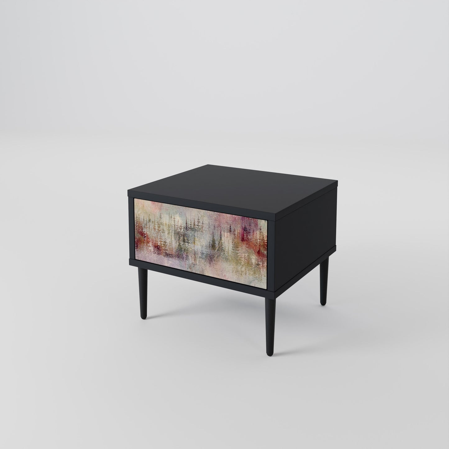 VEILED SUMMIT Nightstand in Black Finish