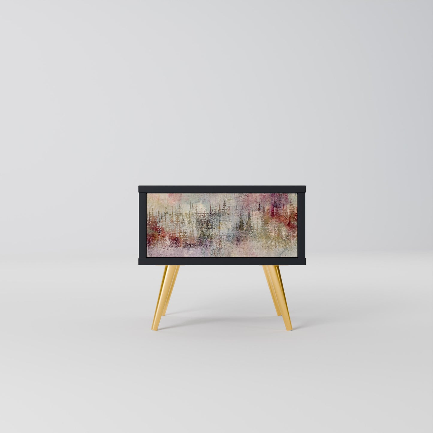 VEILED SUMMIT Nightstand in Black Finish