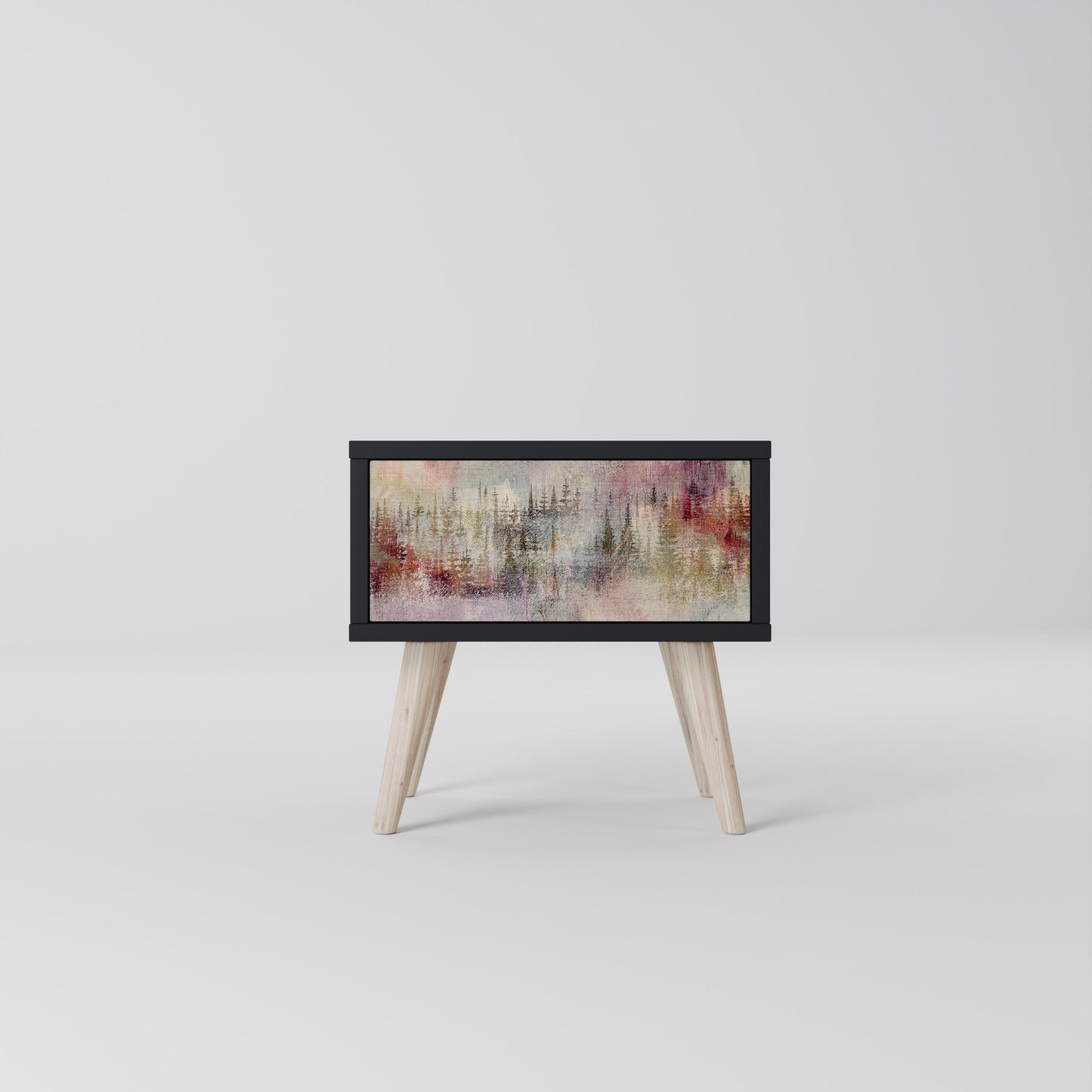 VEILED SUMMIT Nightstand in Black Finish