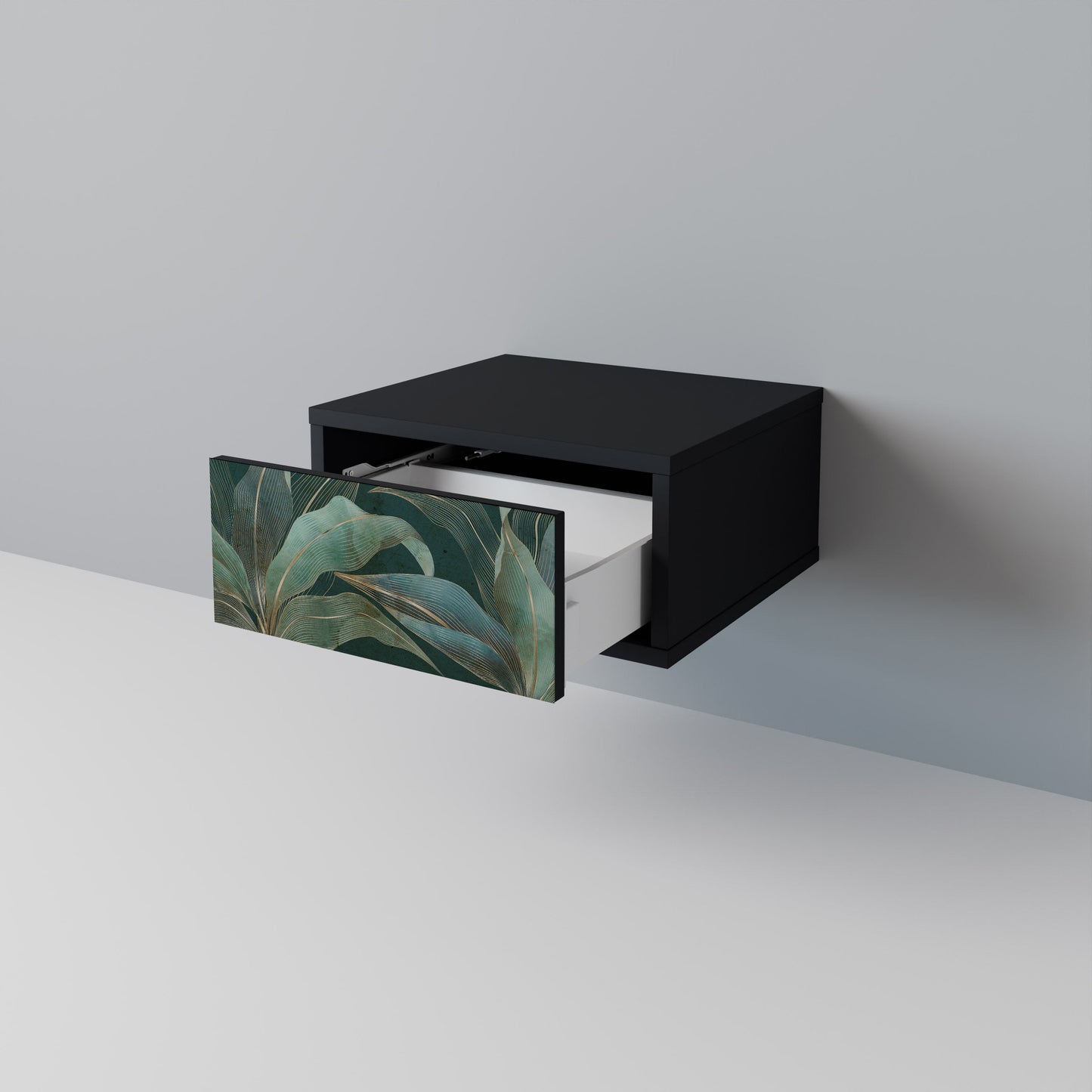 ROYAL GREEN Nightstand in Black Finish