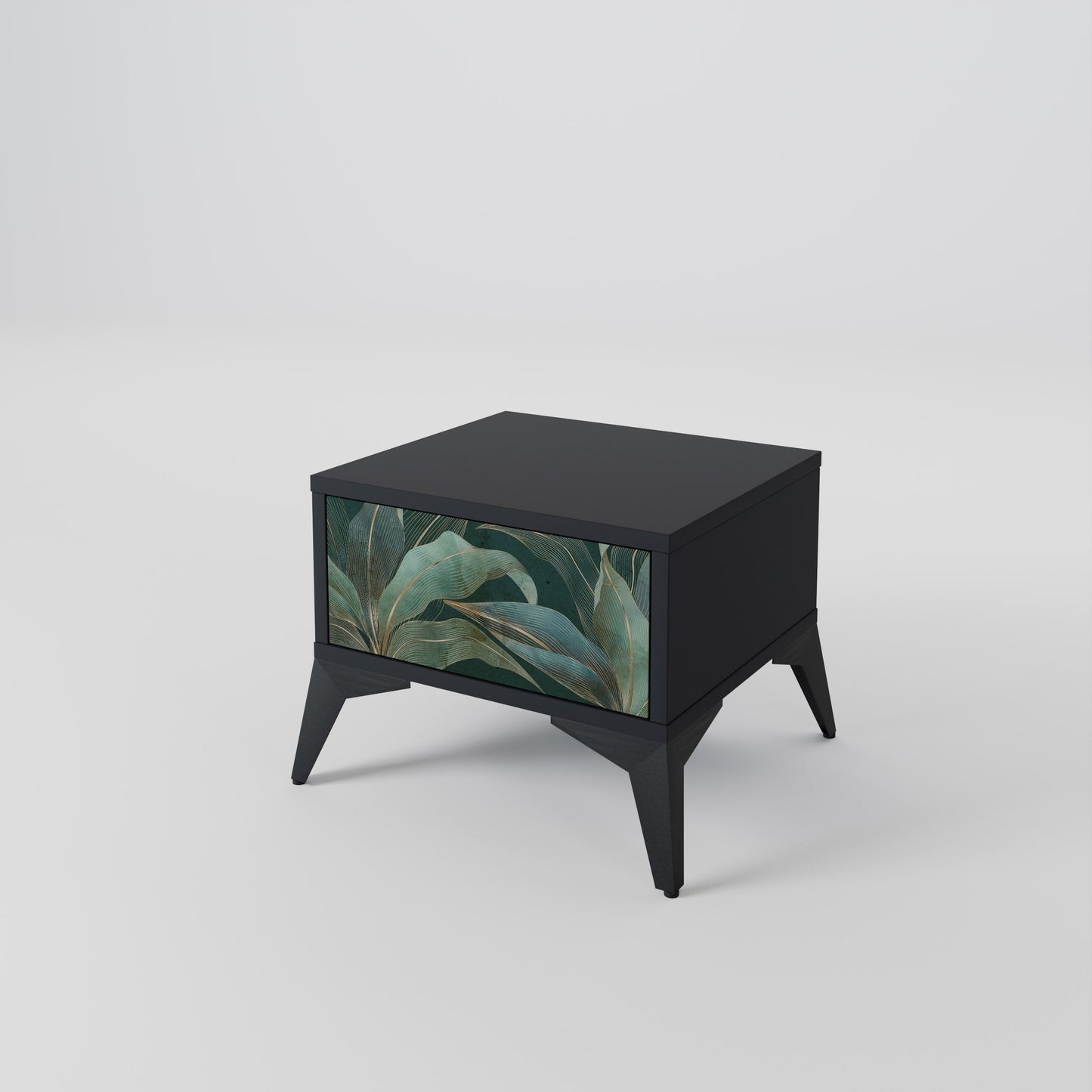 ROYAL GREEN Nightstand in Black Finish