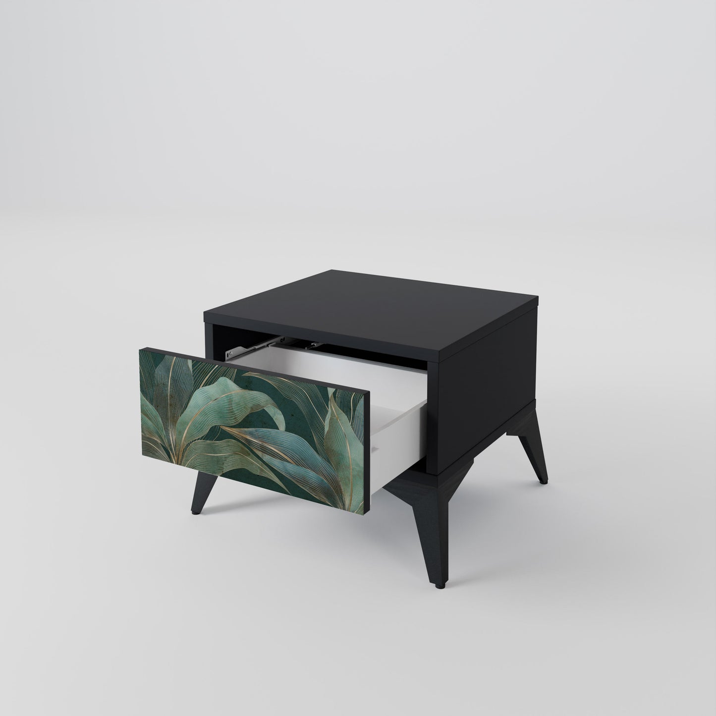 ROYAL GREEN Nightstand in Black Finish