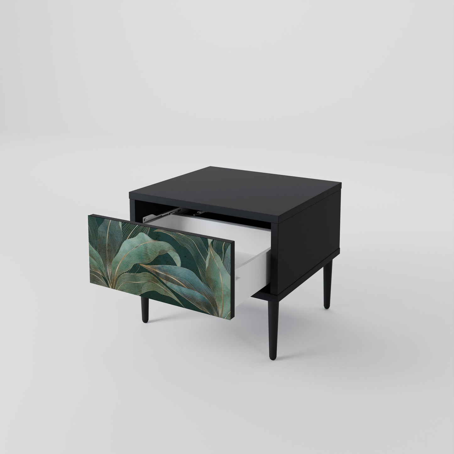 ROYAL GREEN Nightstand in Black Finish