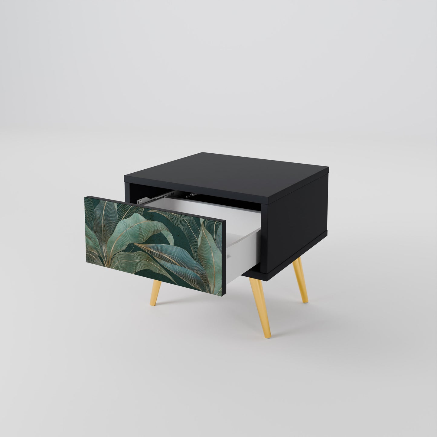 ROYAL GREEN Nightstand in Black Finish