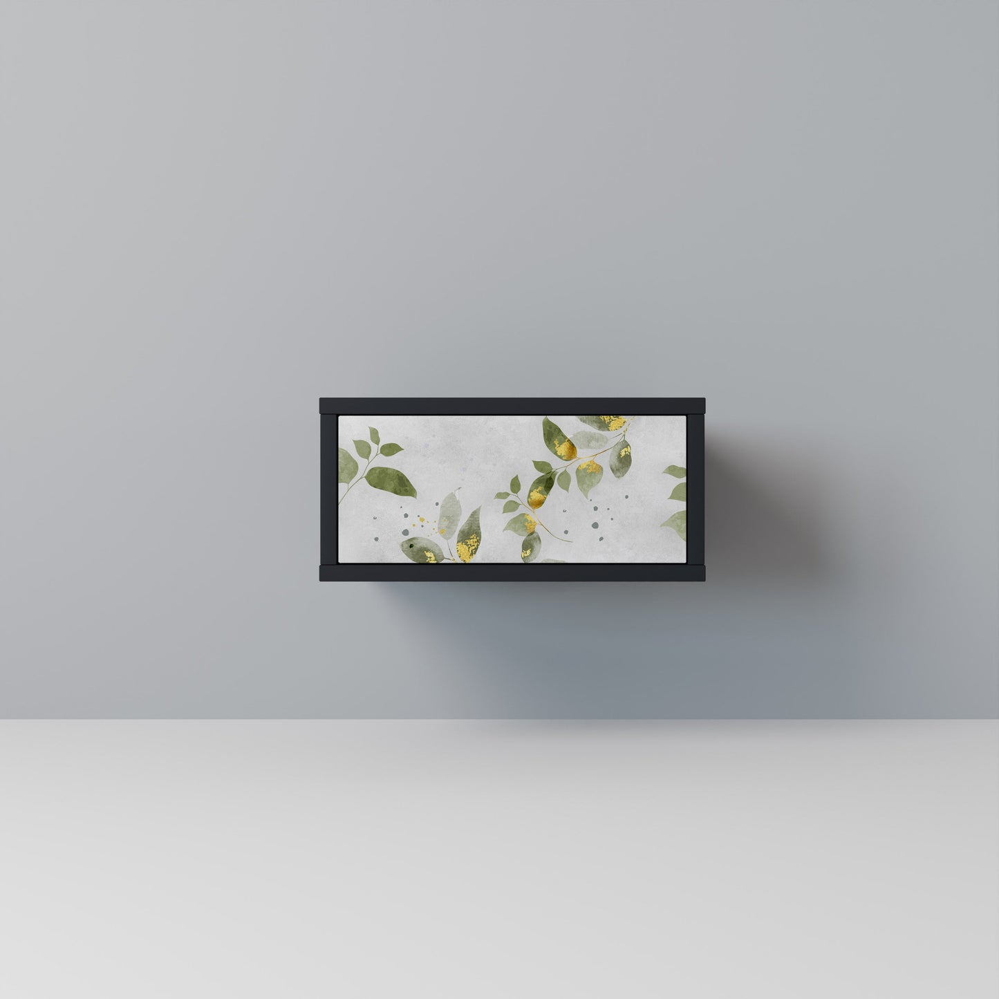 ELEGANT BOTANICS Nightstand in Black Finish